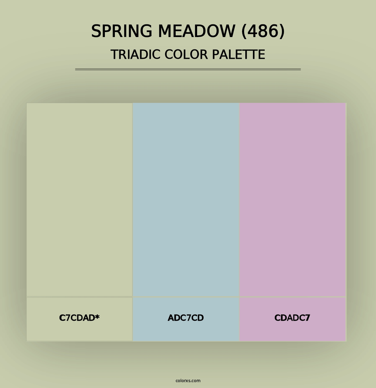 Spring Meadow (486) - Triadic Color Palette