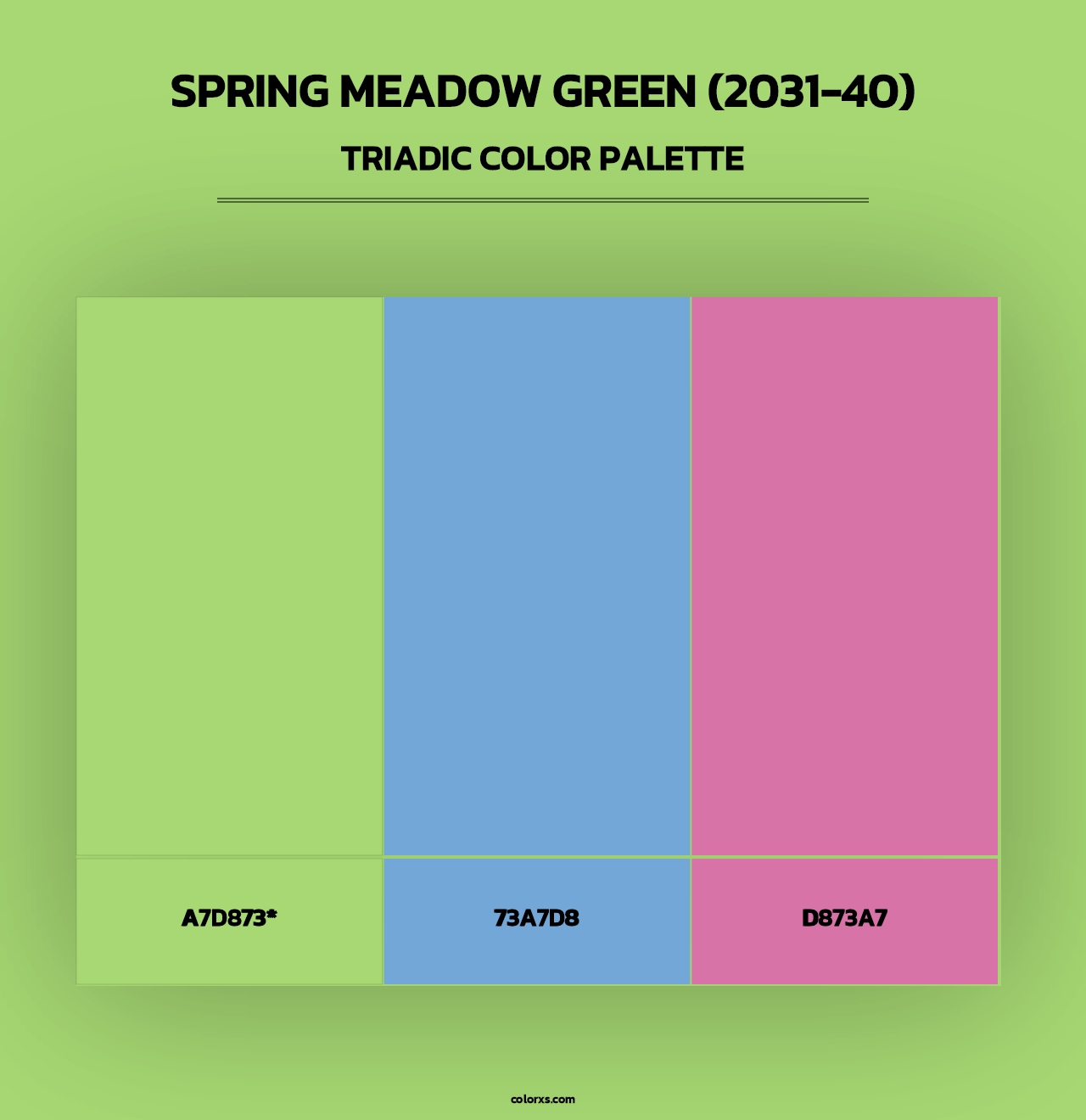 Spring Meadow Green (2031-40) - Triadic Color Palette