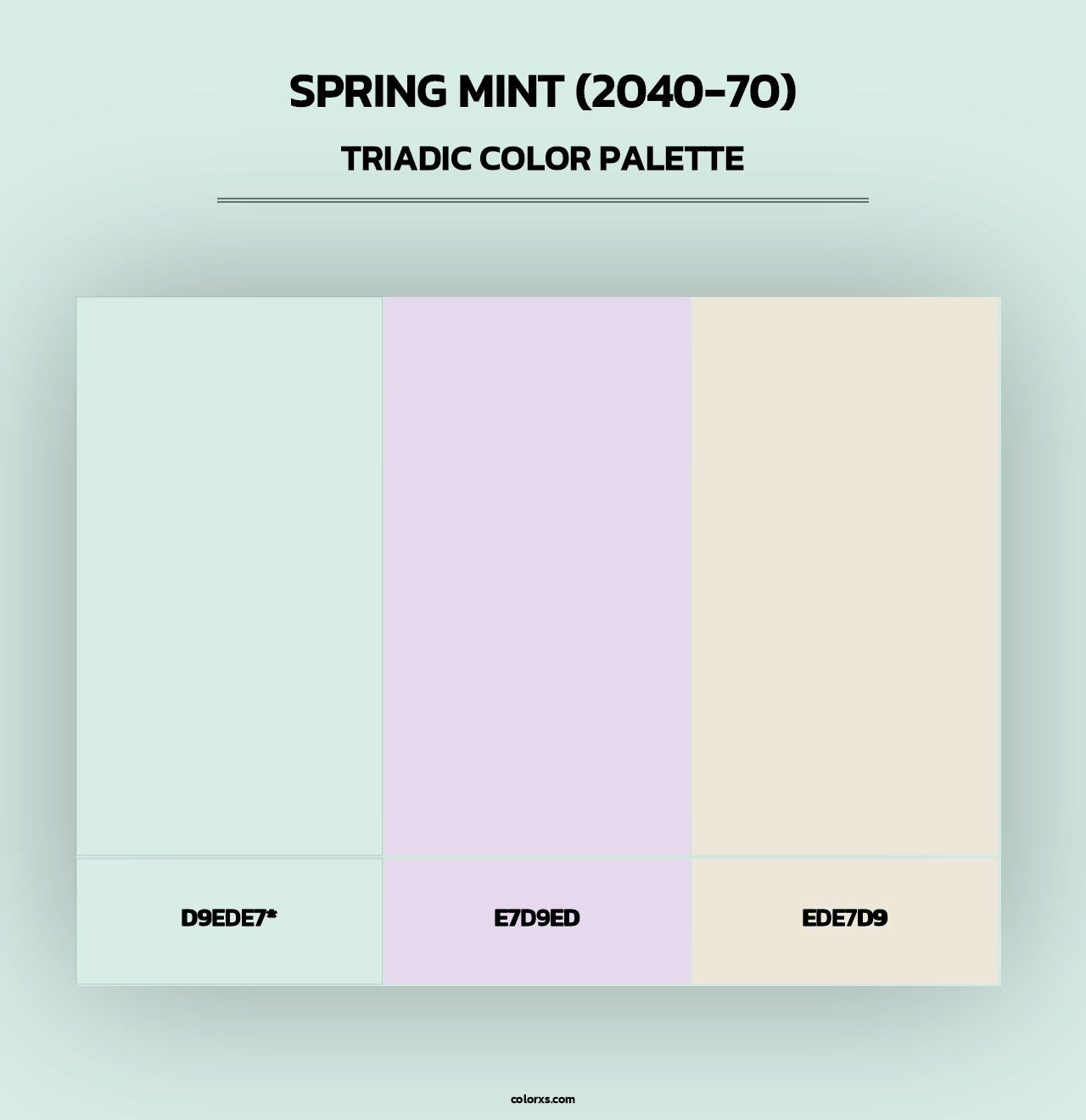 Spring Mint (2040-70) - Triadic Color Palette