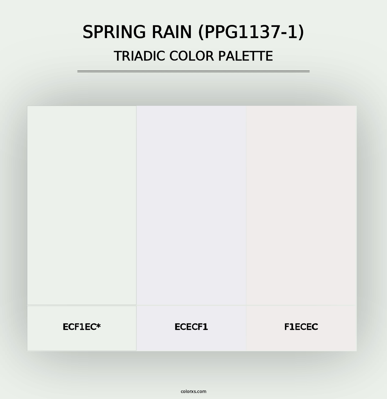 Spring Rain (PPG1137-1) - Triadic Color Palette