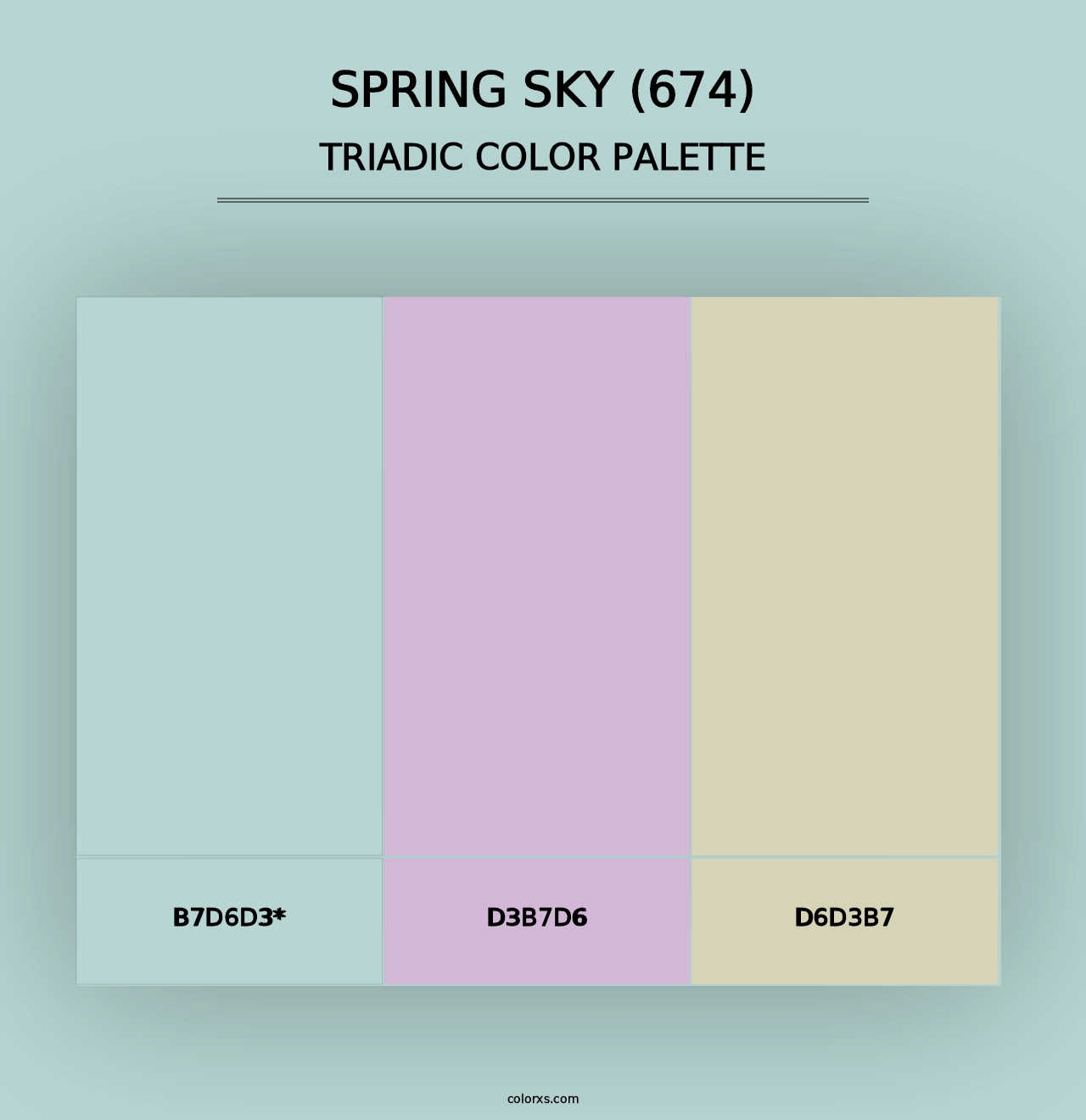 Spring Sky (674) - Triadic Color Palette