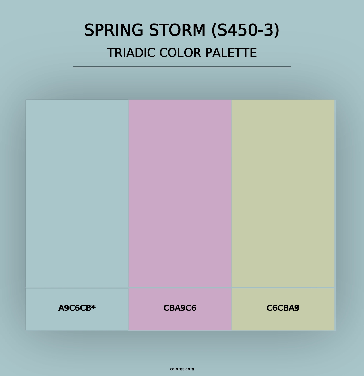 Spring Storm (S450-3) - Triadic Color Palette