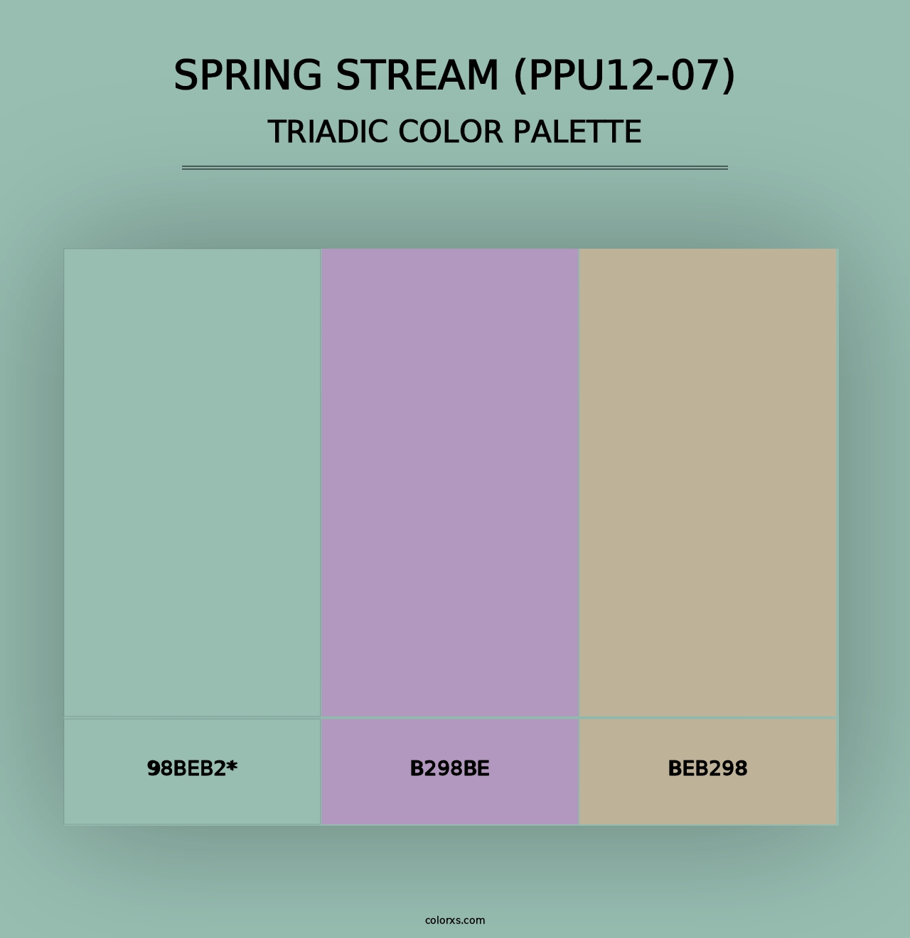 Spring Stream (PPU12-07) - Triadic Color Palette