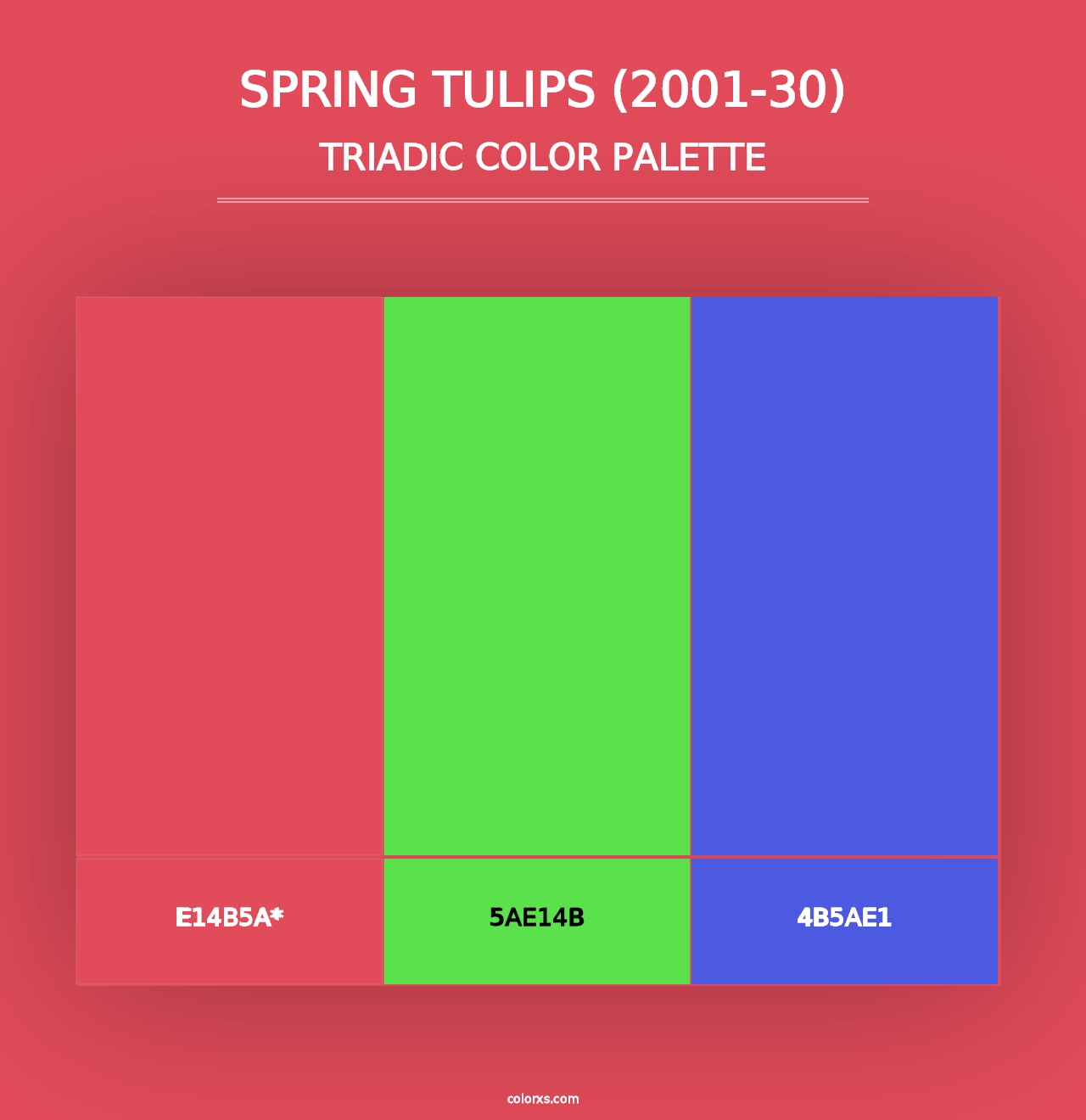 Spring Tulips (2001-30) - Triadic Color Palette