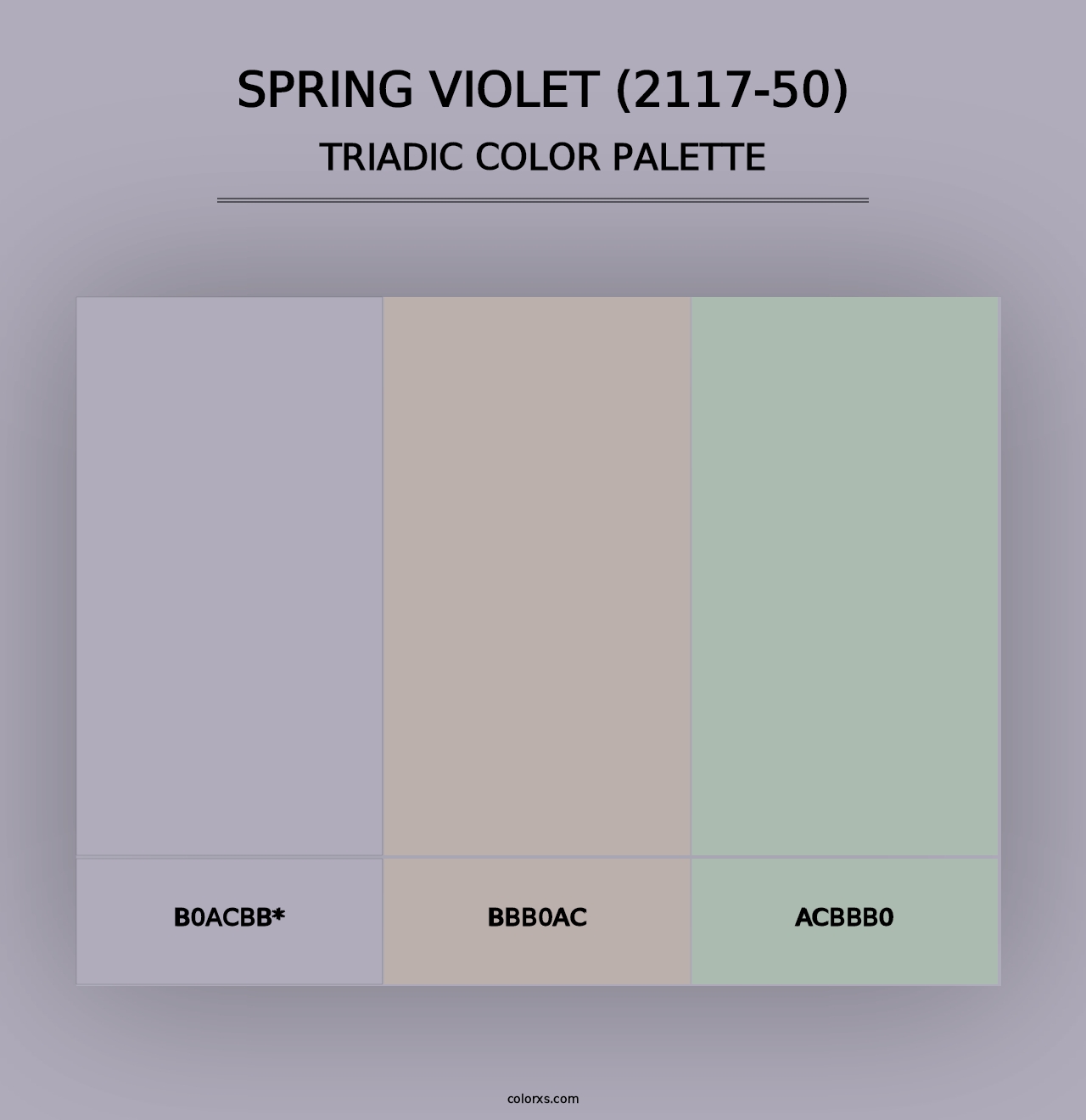 Spring Violet (2117-50) - Triadic Color Palette