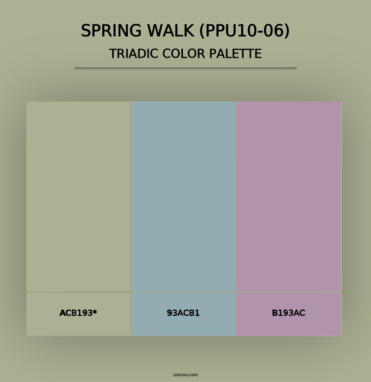 Spring Walk (PPU10-06) - Triadic Color Palette