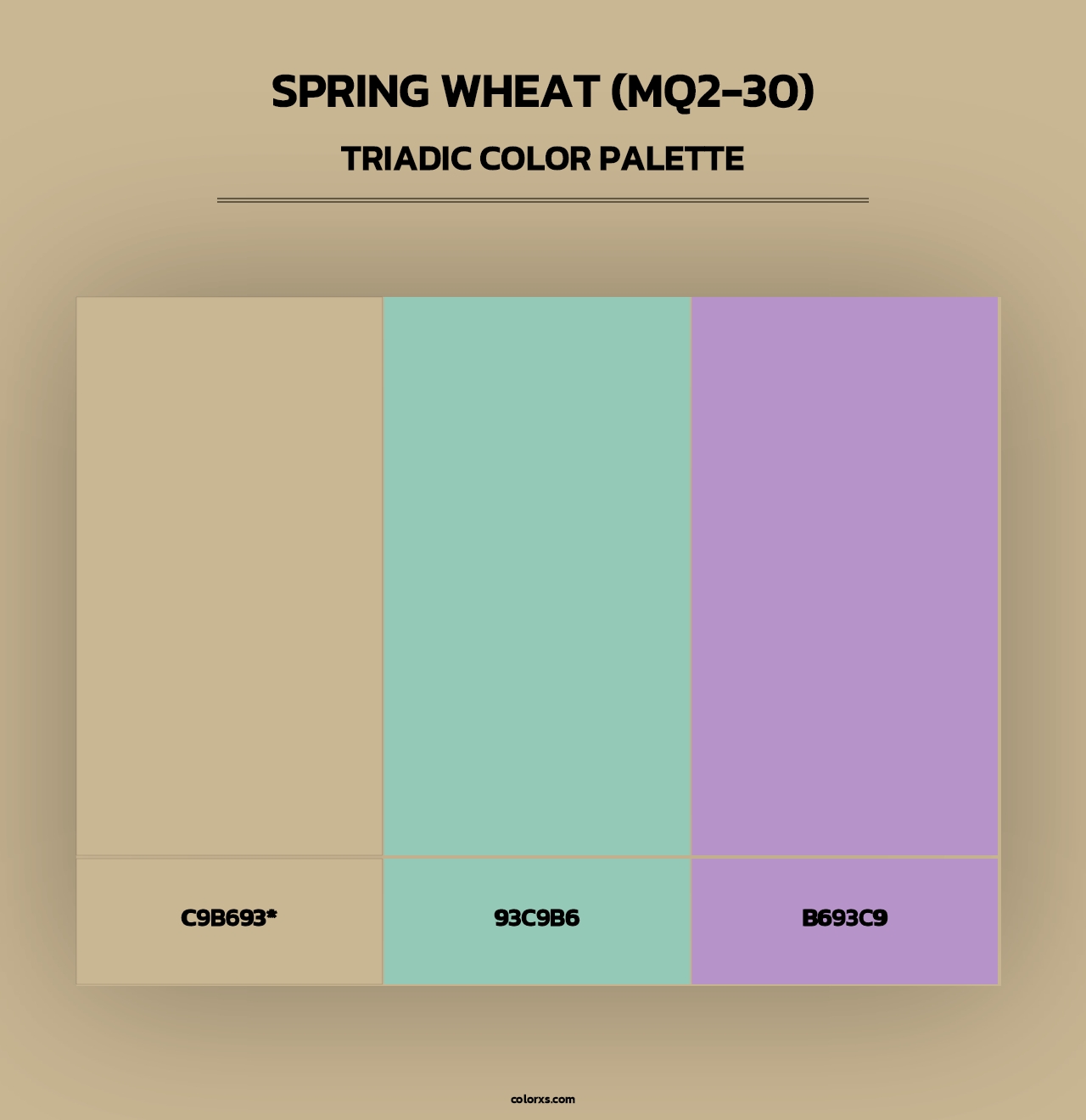 Spring Wheat (MQ2-30) - Triadic Color Palette