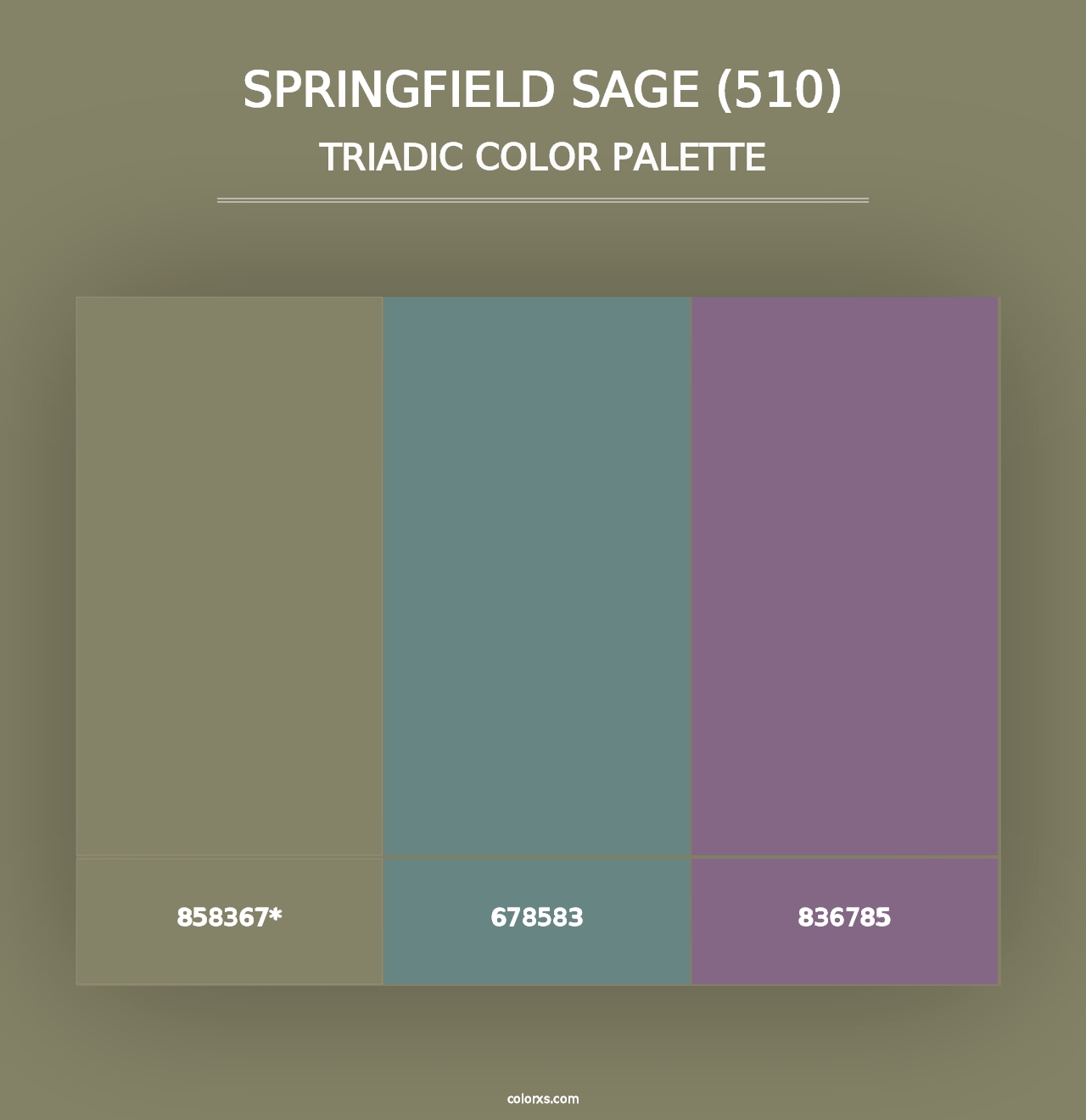 Springfield Sage (510) - Triadic Color Palette