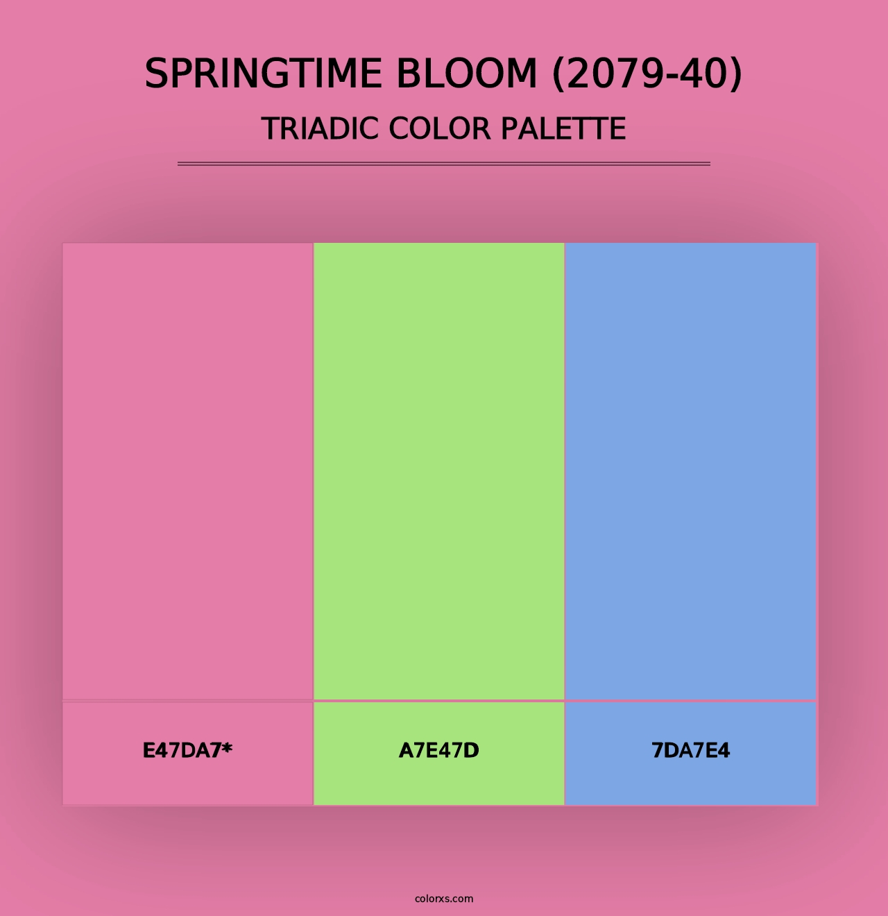 Springtime Bloom (2079-40) - Triadic Color Palette