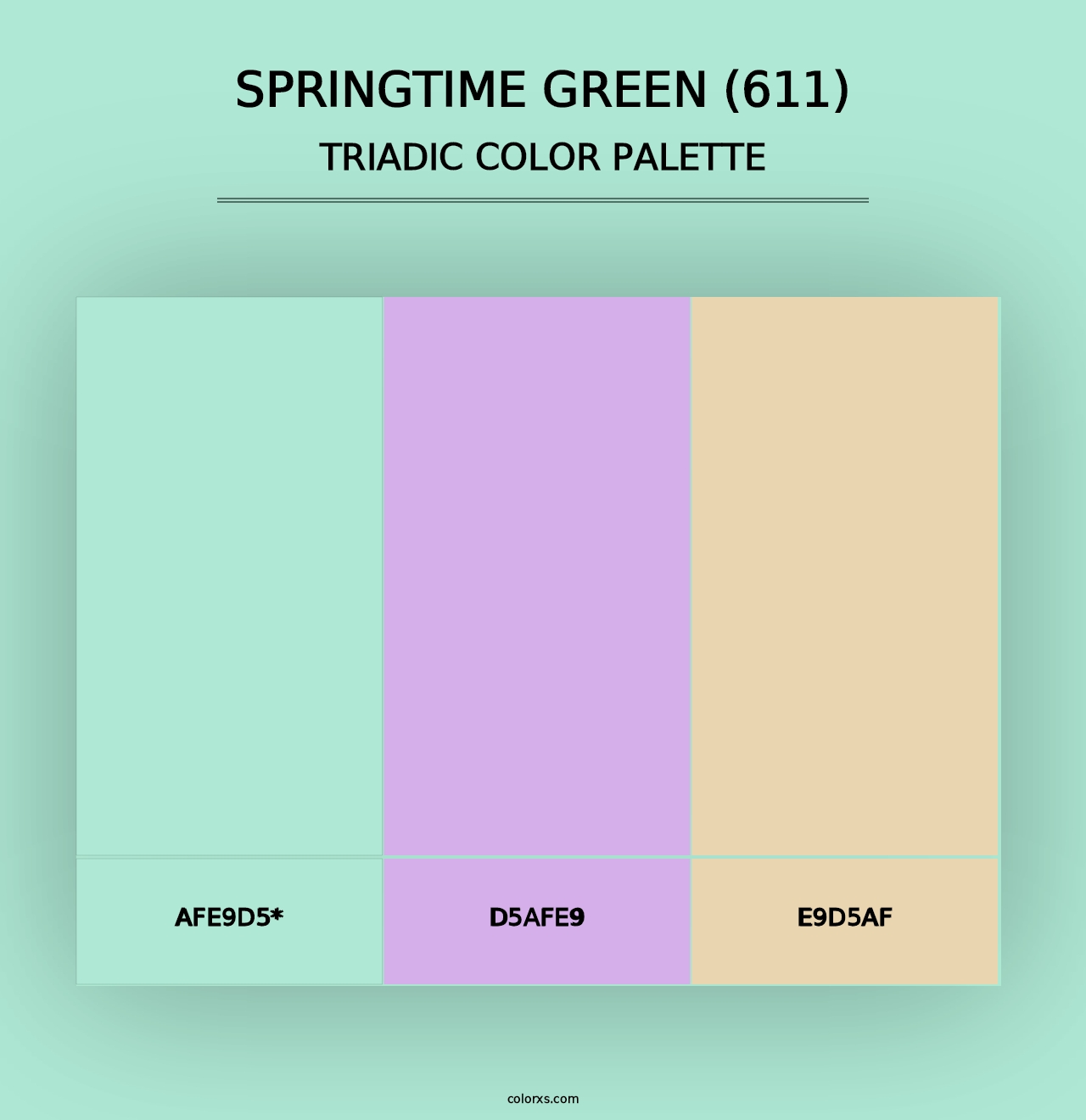 Springtime Green (611) - Triadic Color Palette