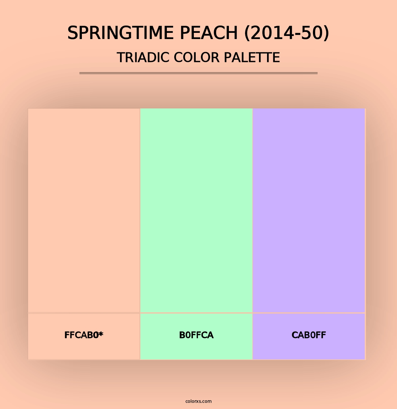 Springtime Peach (2014-50) - Triadic Color Palette