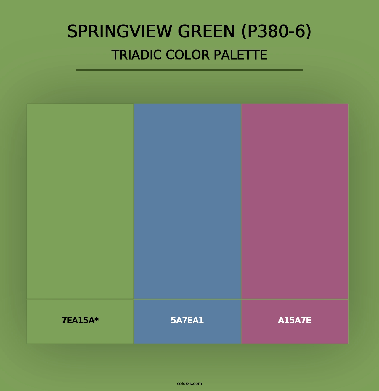 Springview Green (P380-6) - Triadic Color Palette