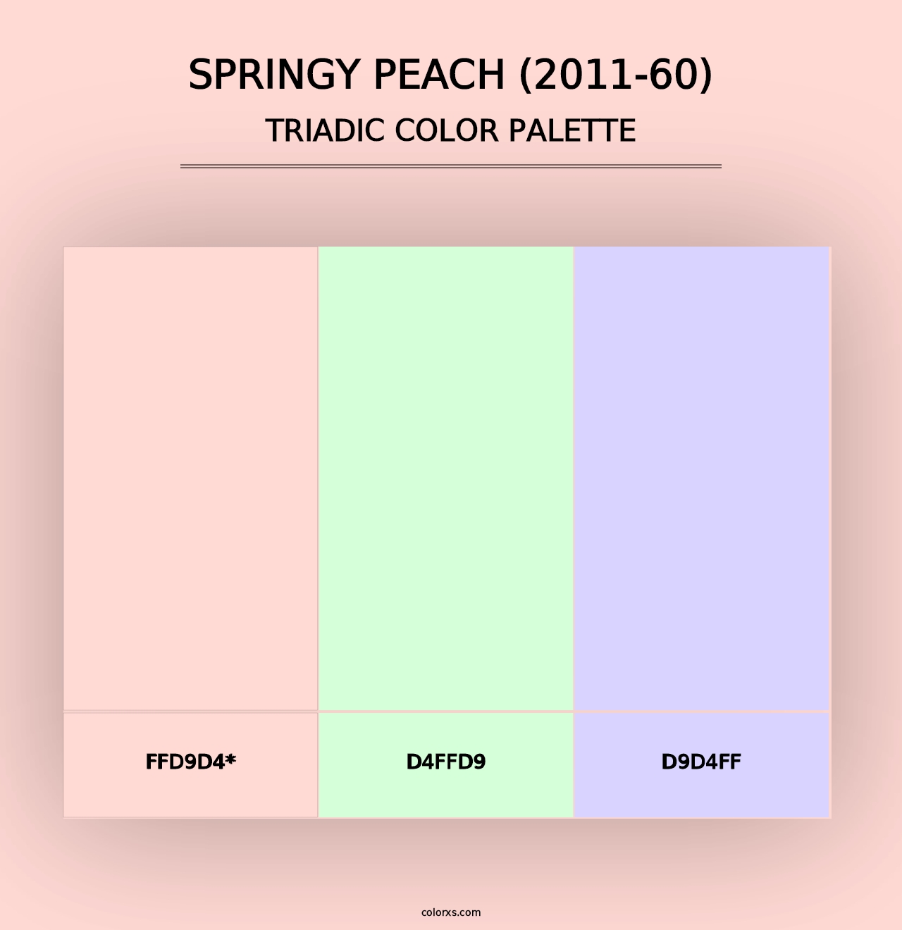 Springy Peach (2011-60) - Triadic Color Palette