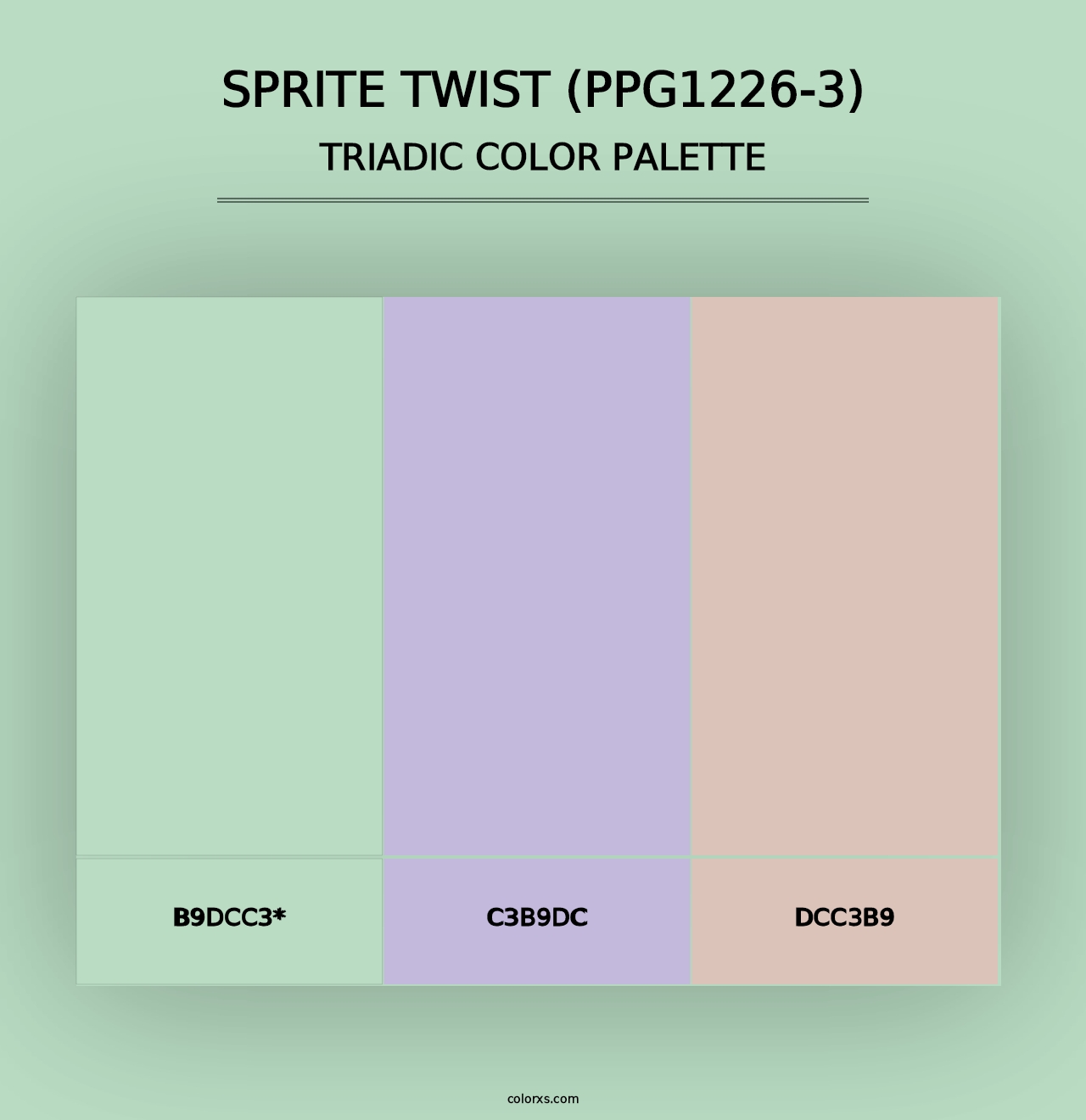 Sprite Twist (PPG1226-3) - Triadic Color Palette