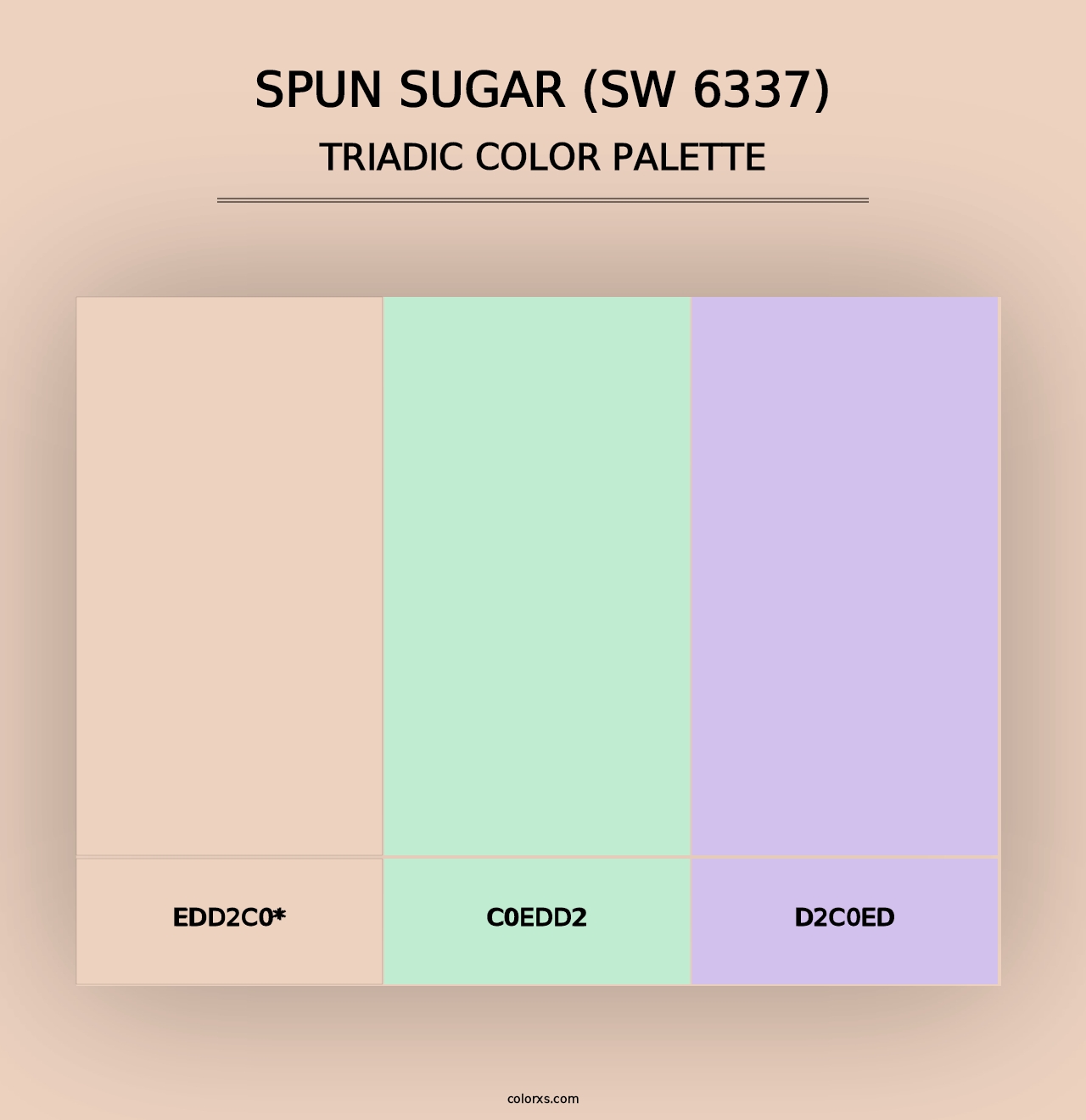 Spun Sugar (SW 6337) - Triadic Color Palette