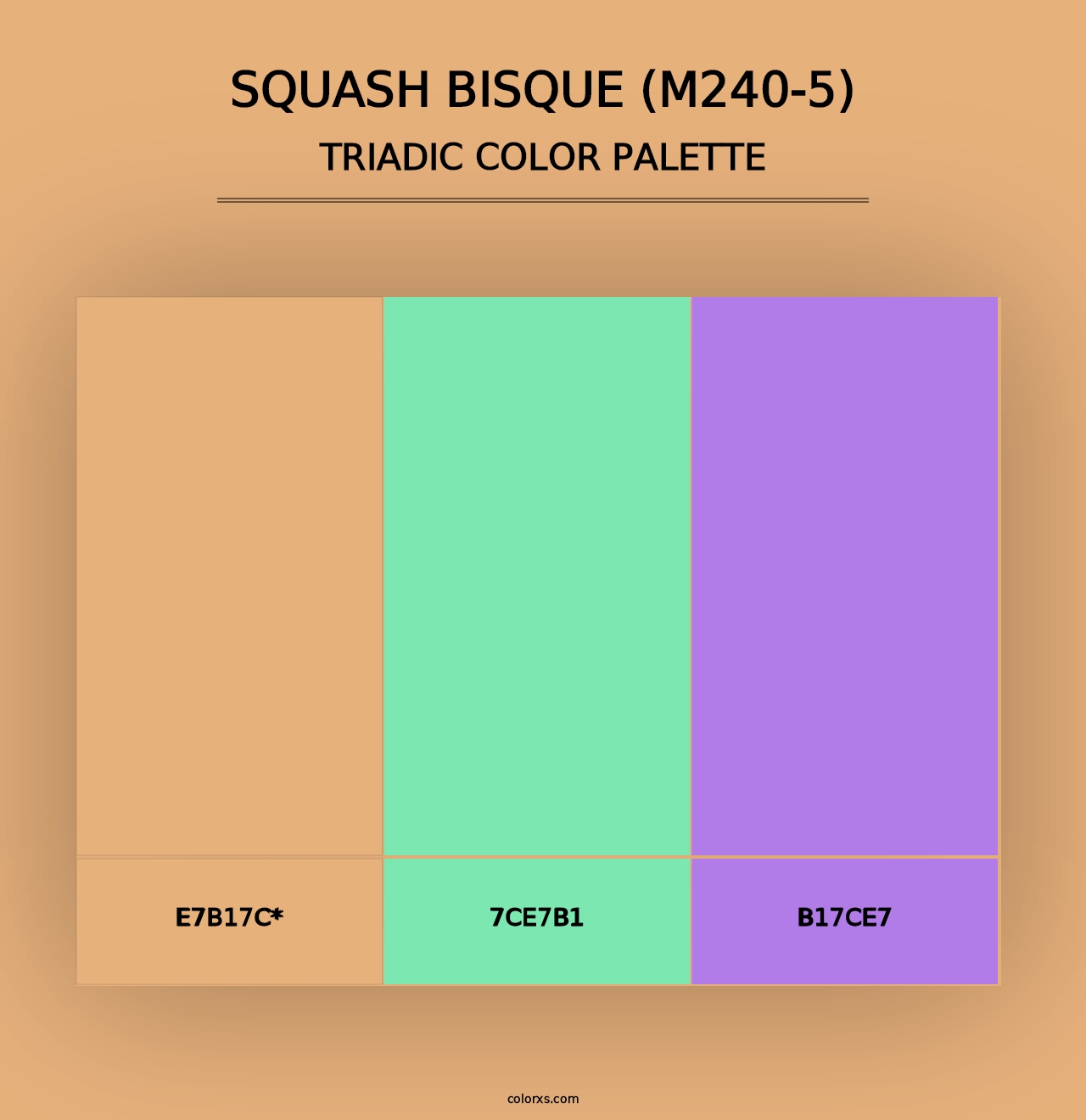 Squash Bisque (M240-5) - Triadic Color Palette