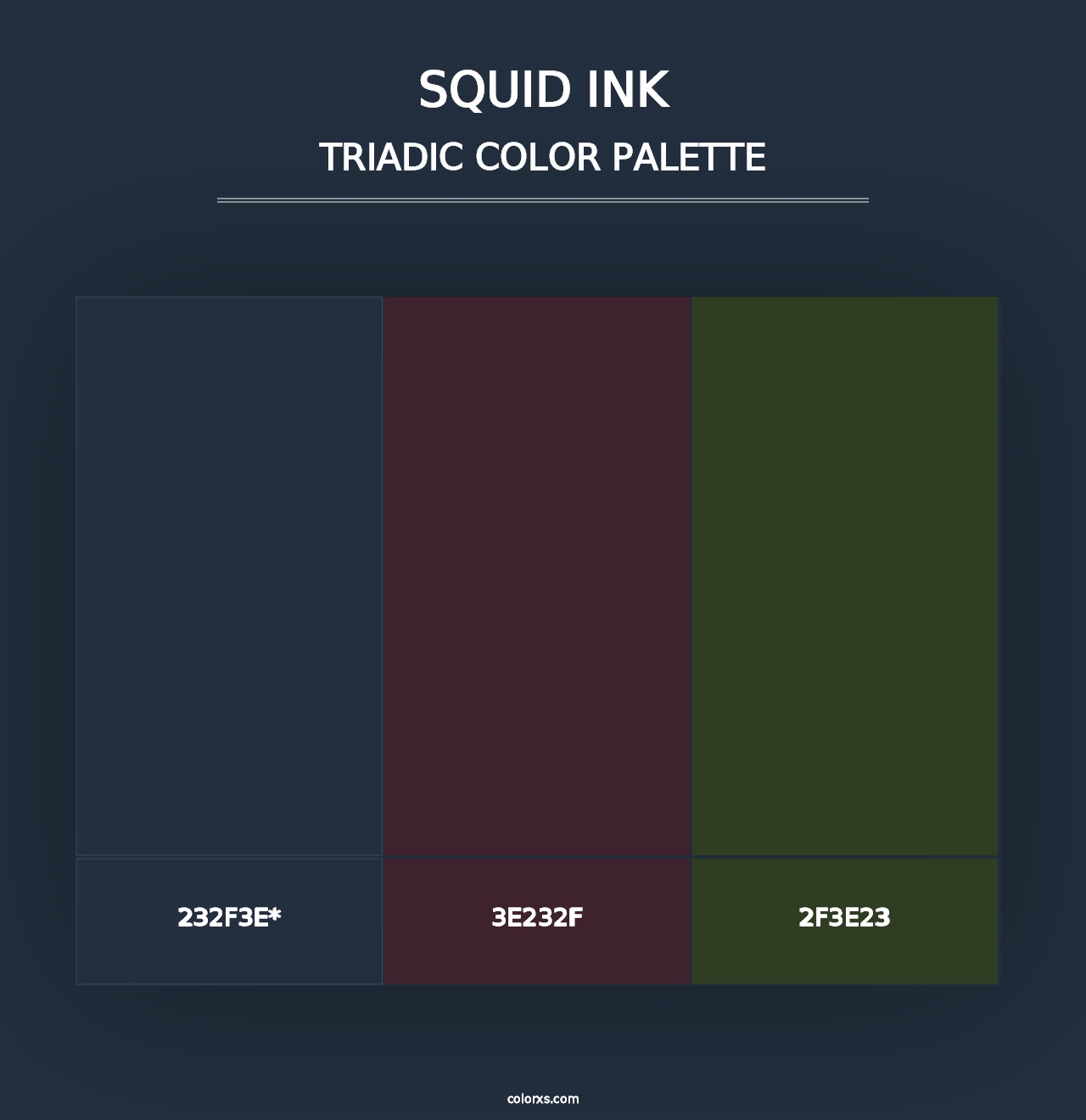 Squid Ink - Triadic Color Palette