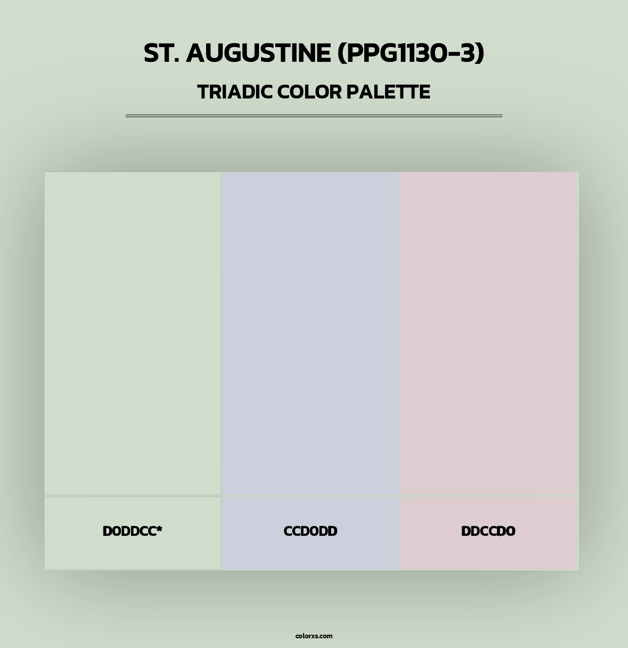 St. Augustine (PPG1130-3) - Triadic Color Palette