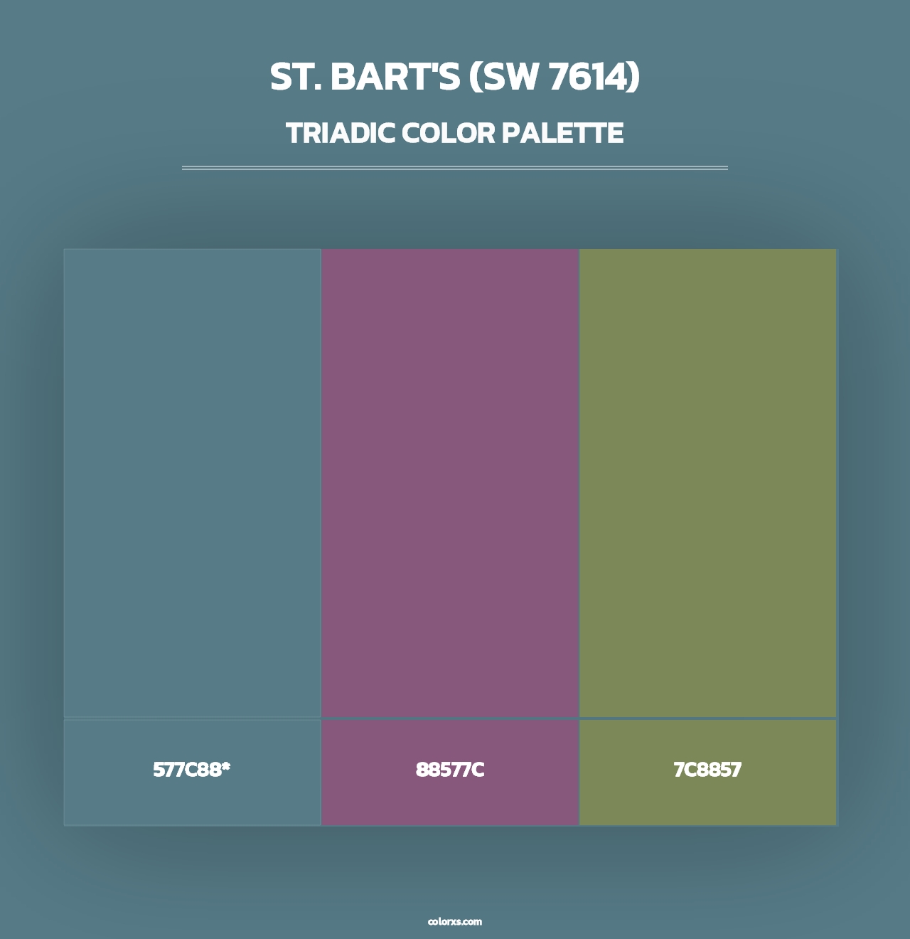 St. Bart's (SW 7614) - Triadic Color Palette