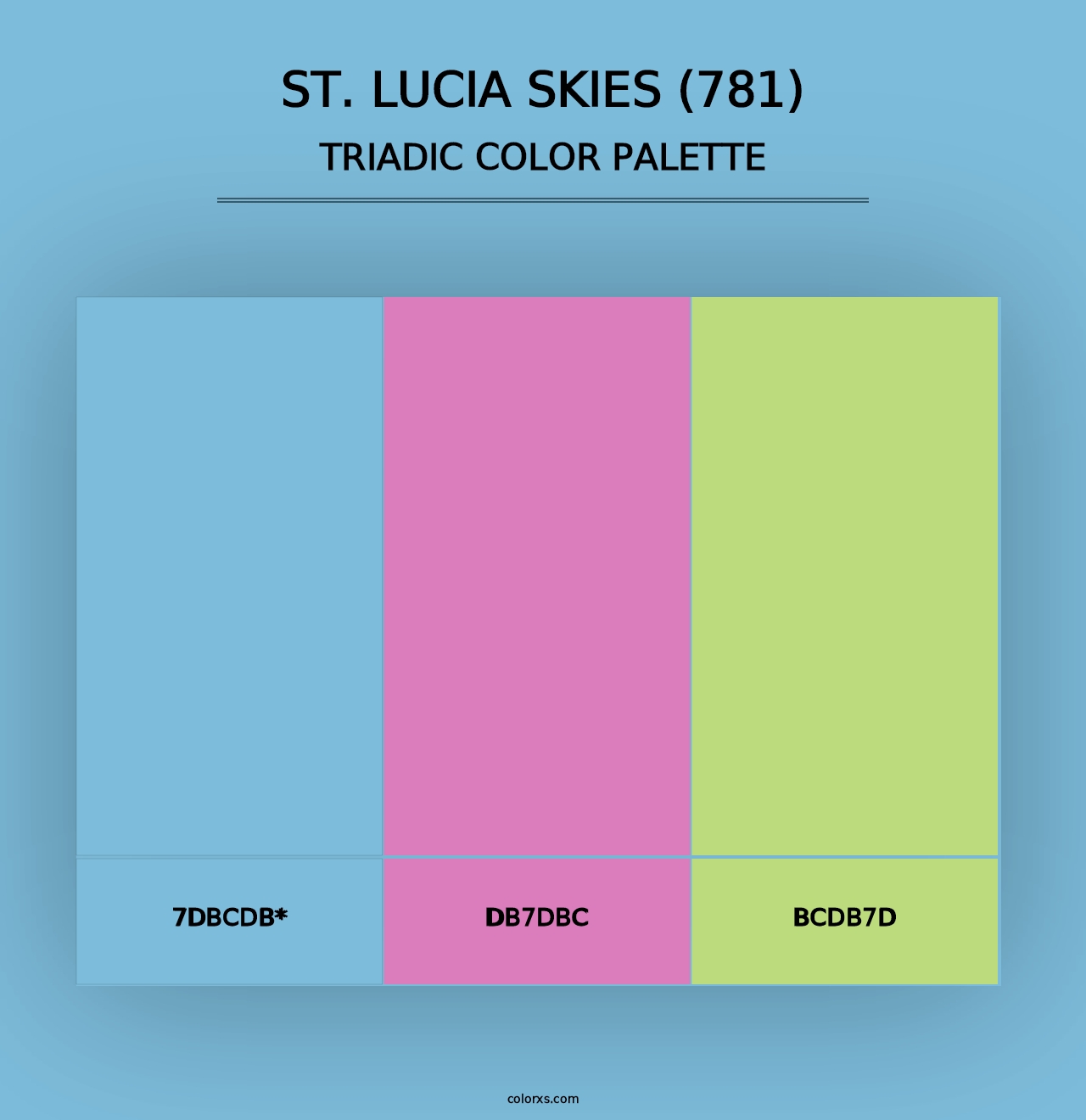 St. Lucia Skies (781) - Triadic Color Palette