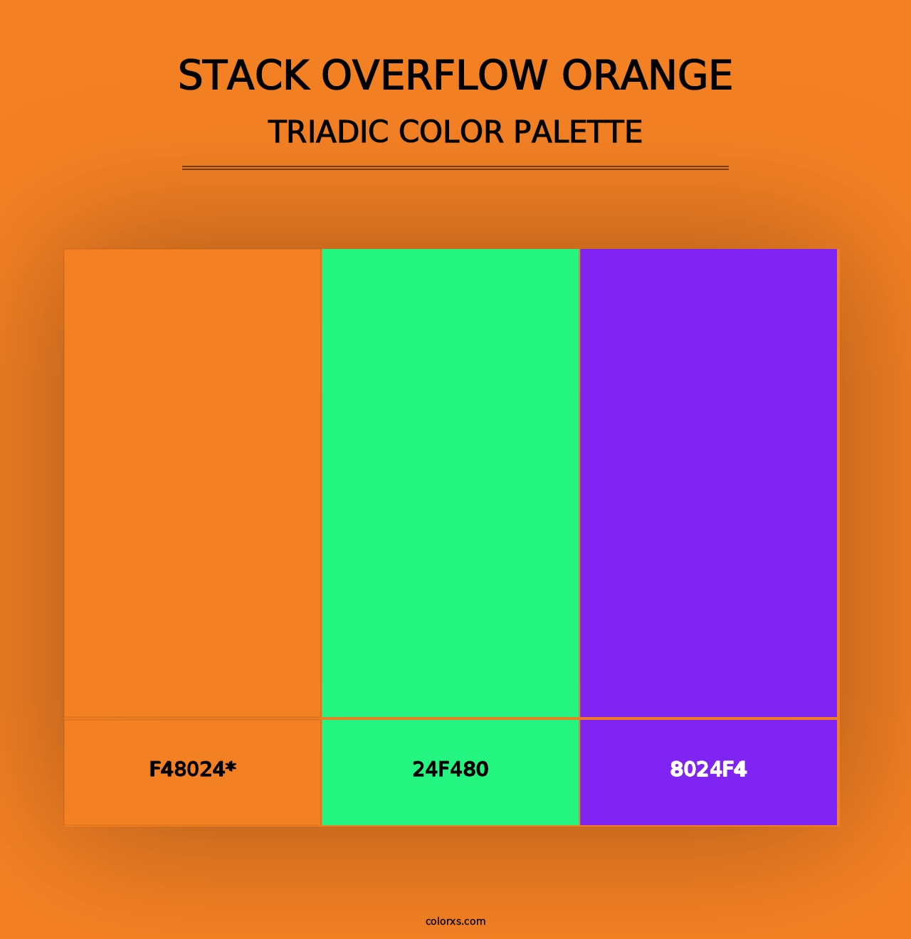 Stack Overflow Orange - Triadic Color Palette