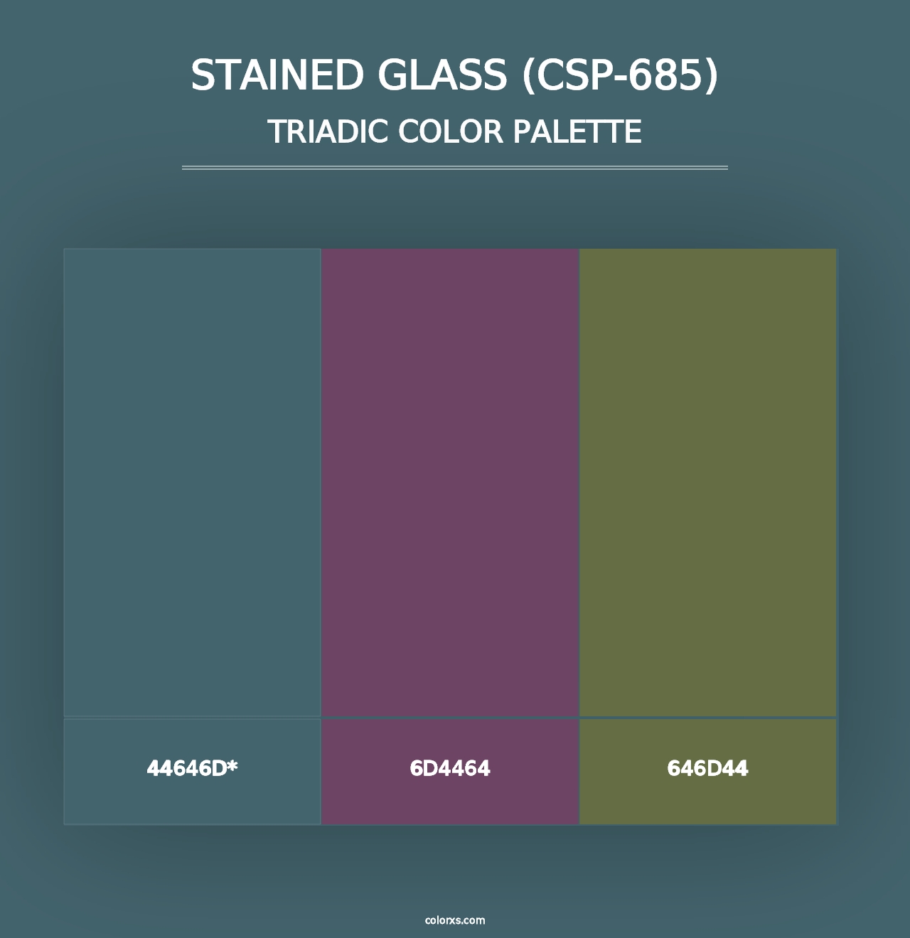 Stained Glass (CSP-685) - Triadic Color Palette