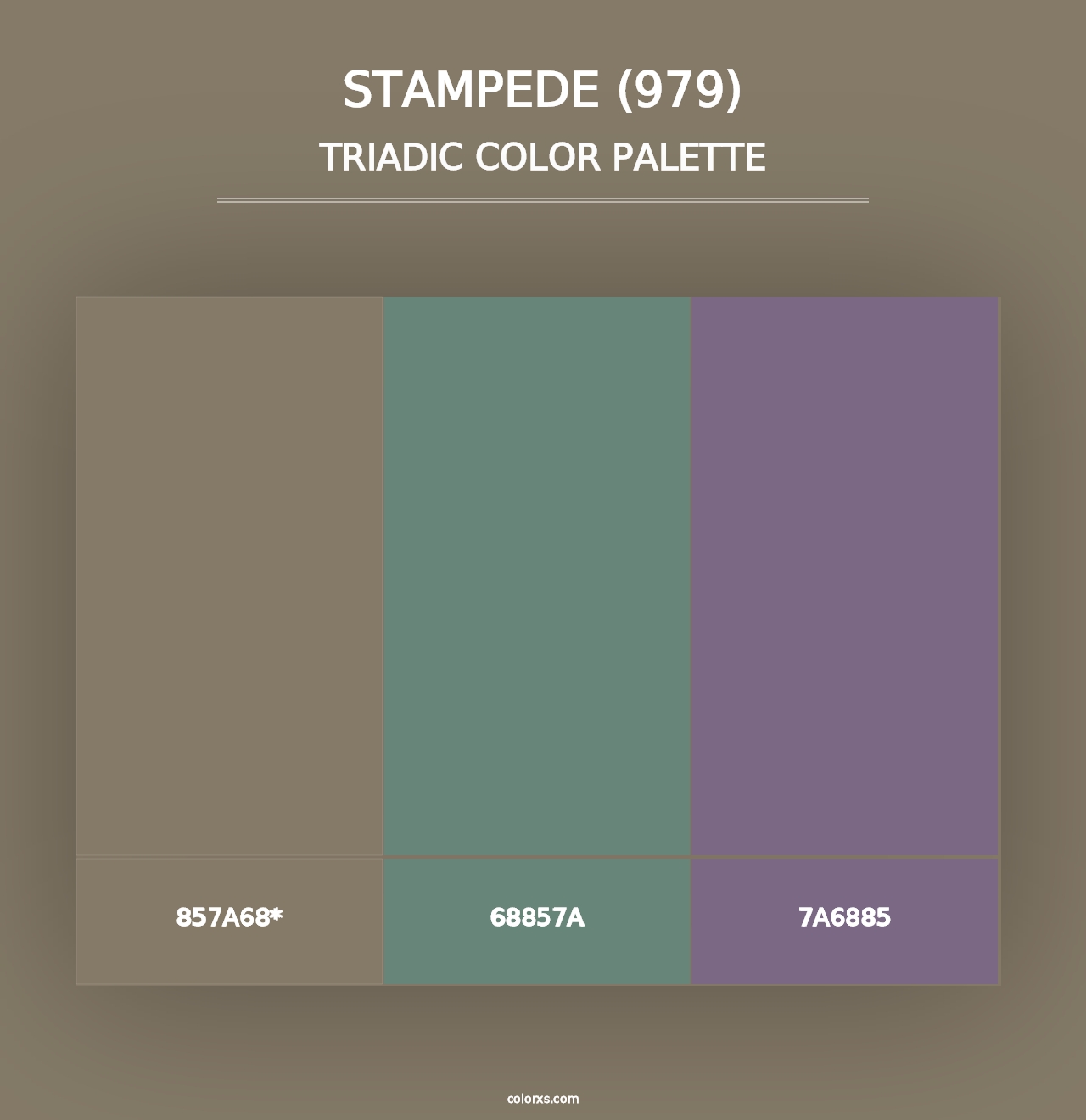 Stampede (979) - Triadic Color Palette