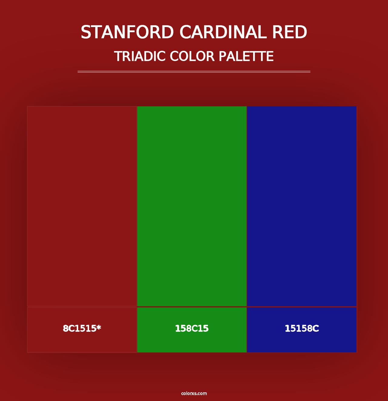 Stanford Cardinal Red - Triadic Color Palette