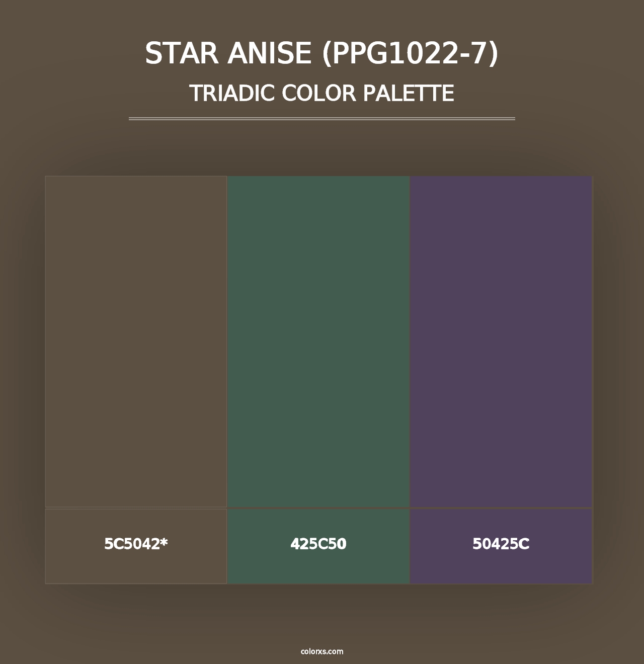 Star Anise (PPG1022-7) - Triadic Color Palette