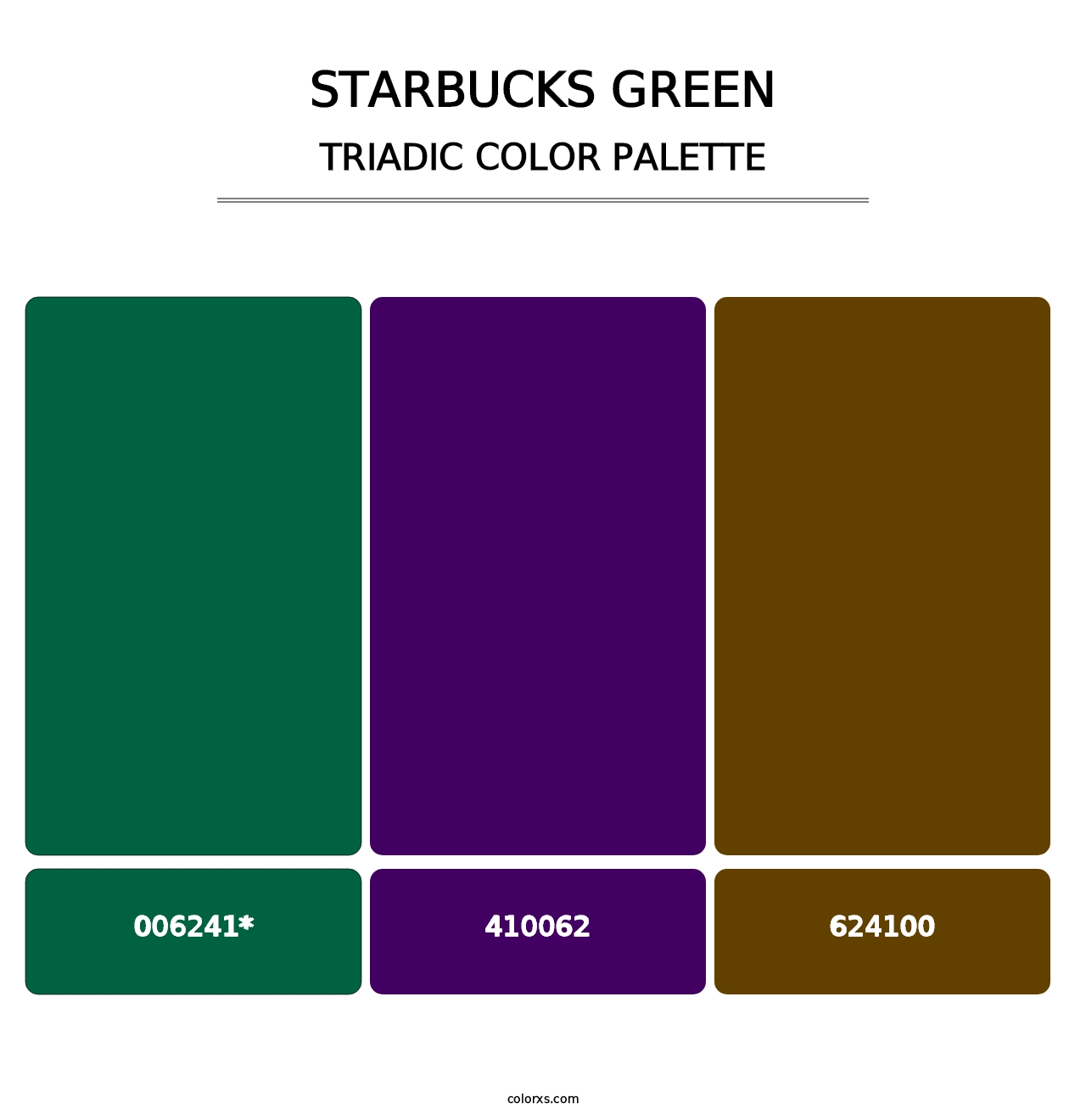 Starbucks Green - Triadic Color Palette