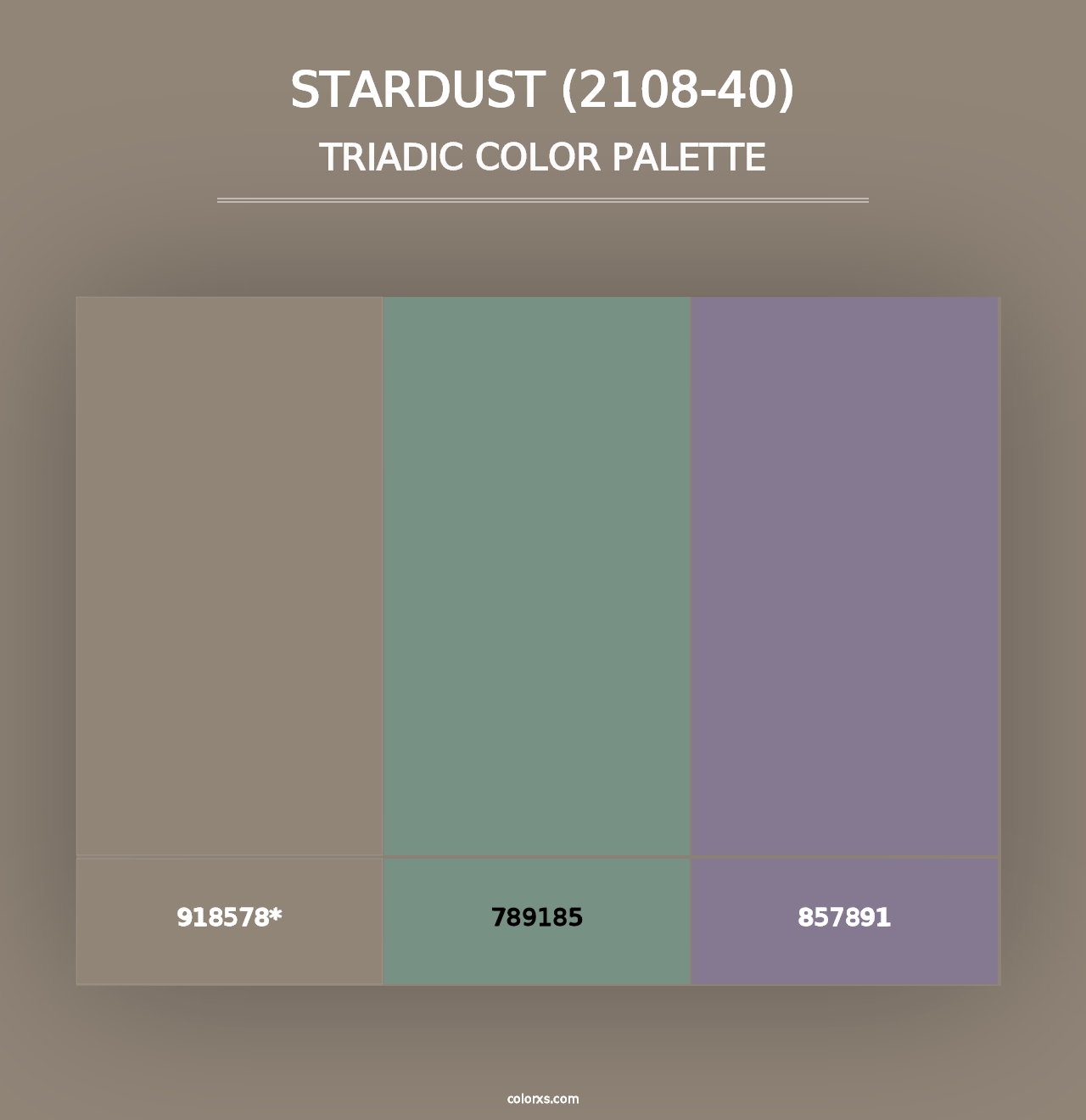 Stardust (2108-40) - Triadic Color Palette