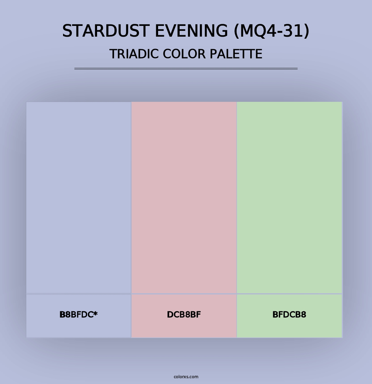 Stardust Evening (MQ4-31) - Triadic Color Palette