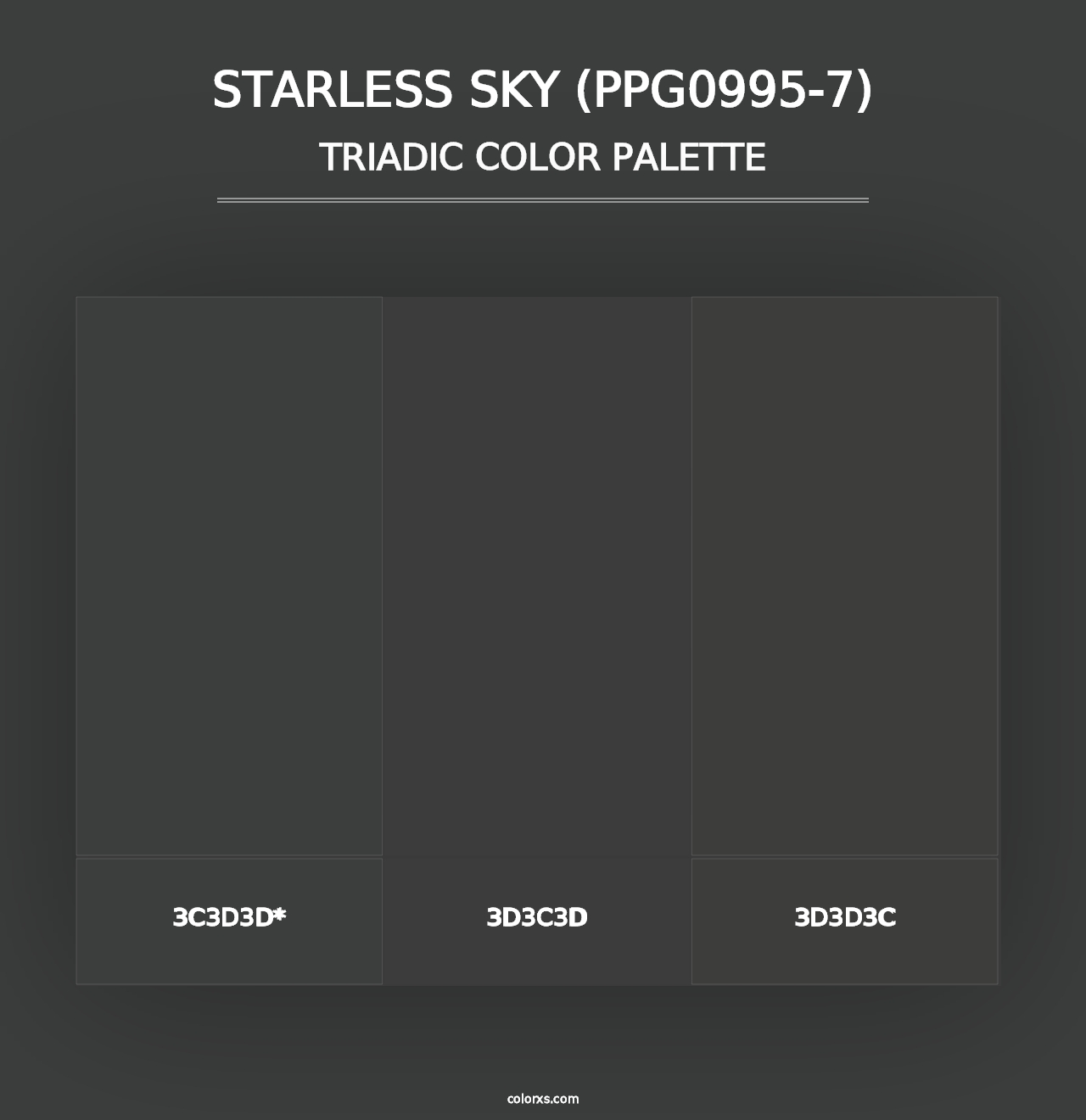 Starless Sky (PPG0995-7) - Triadic Color Palette