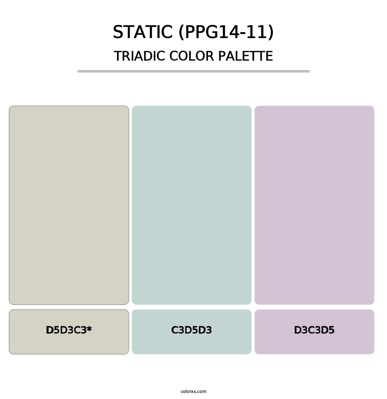 Static (PPG14-11) - Triadic Color Palette