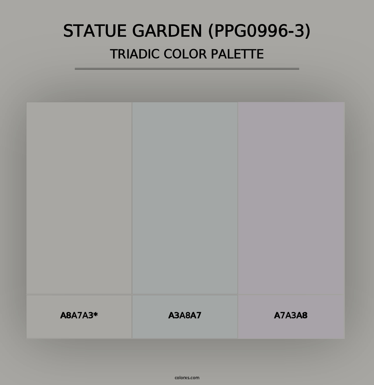 Statue Garden (PPG0996-3) - Triadic Color Palette