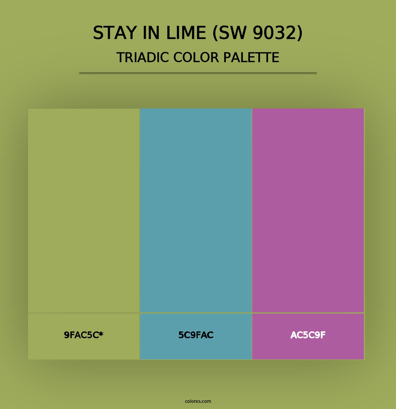 Stay in Lime (SW 9032) - Triadic Color Palette