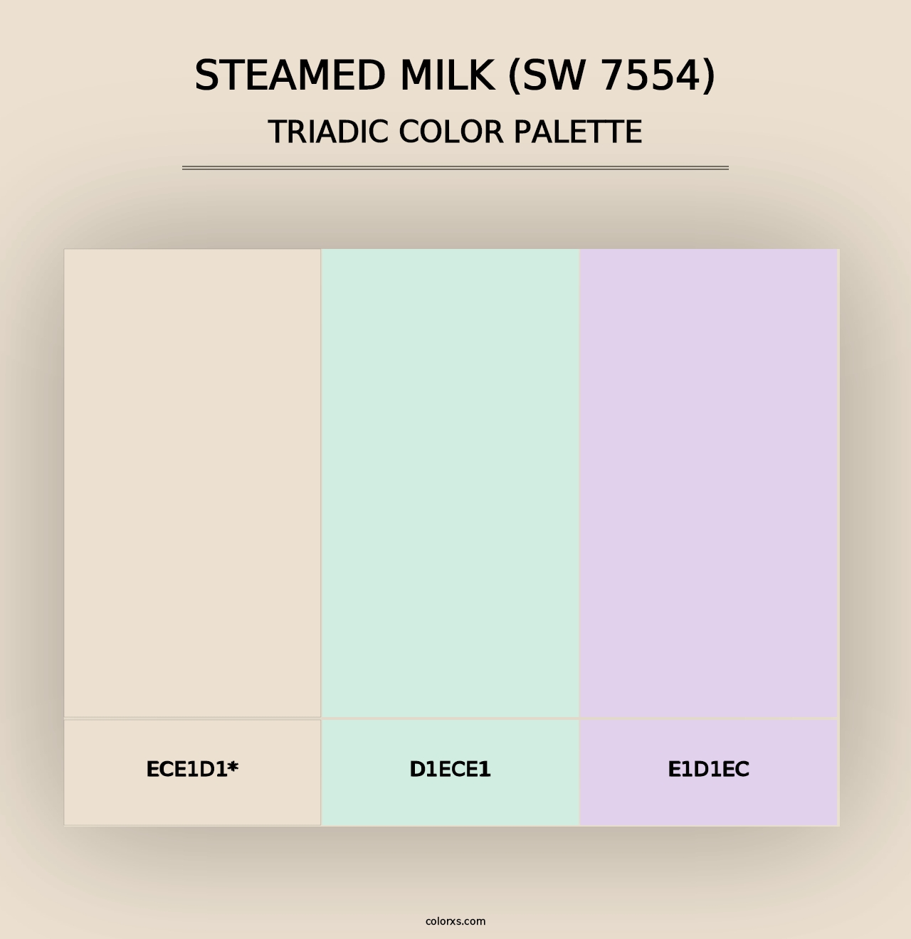 Steamed Milk (SW 7554) - Triadic Color Palette