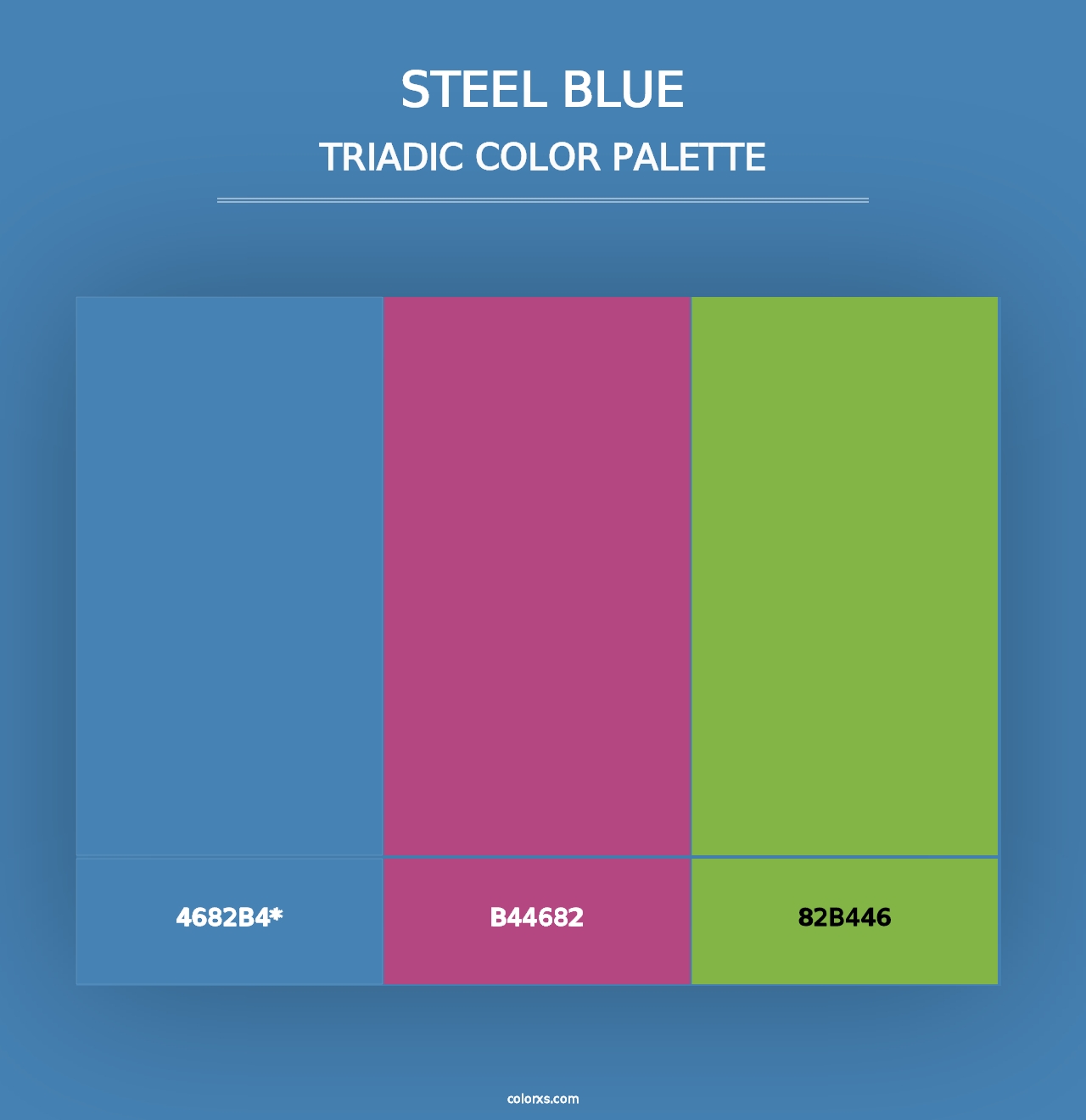 Steel Blue - Triadic Color Palette