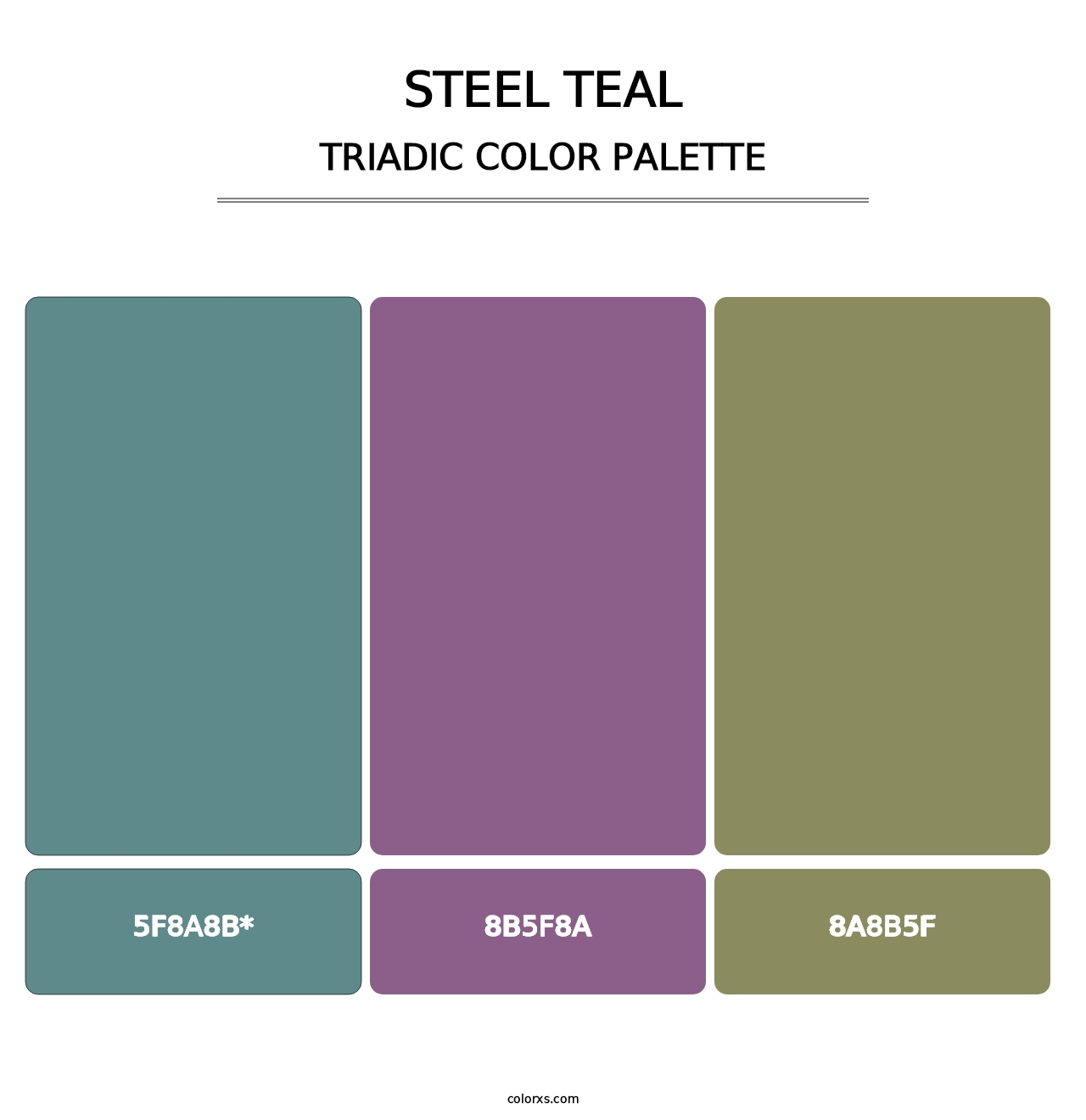 Steel Teal - Triadic Color Palette