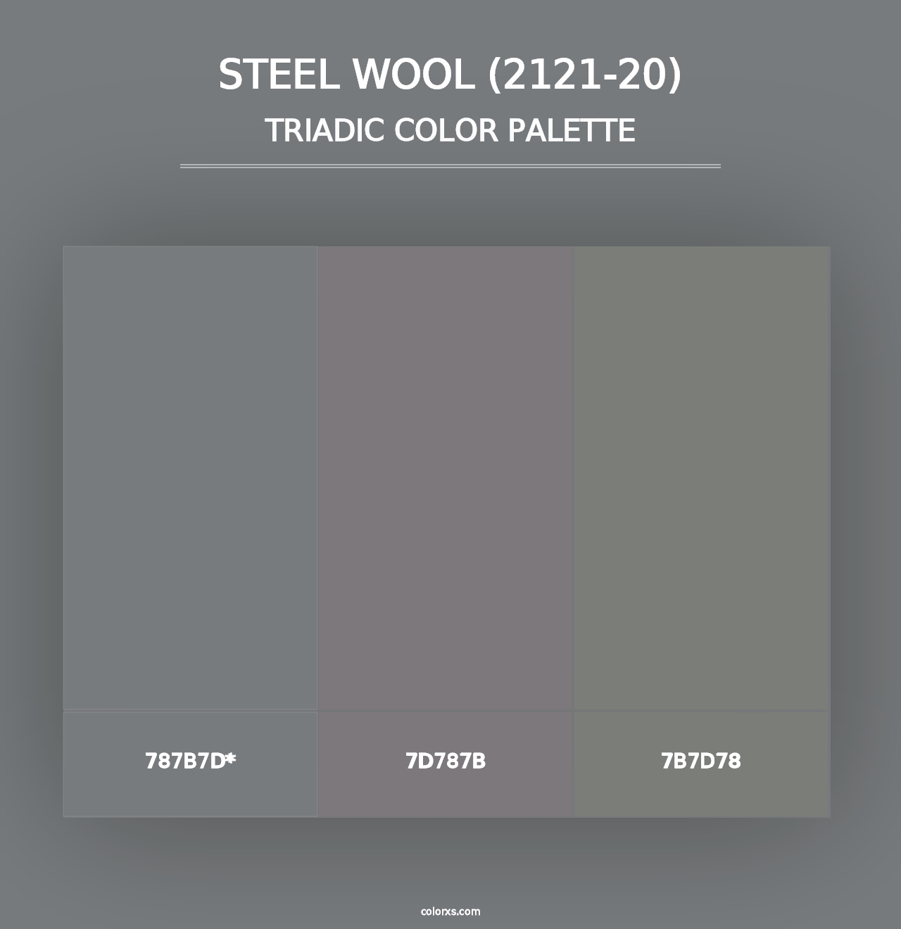 Steel Wool (2121-20) - Triadic Color Palette