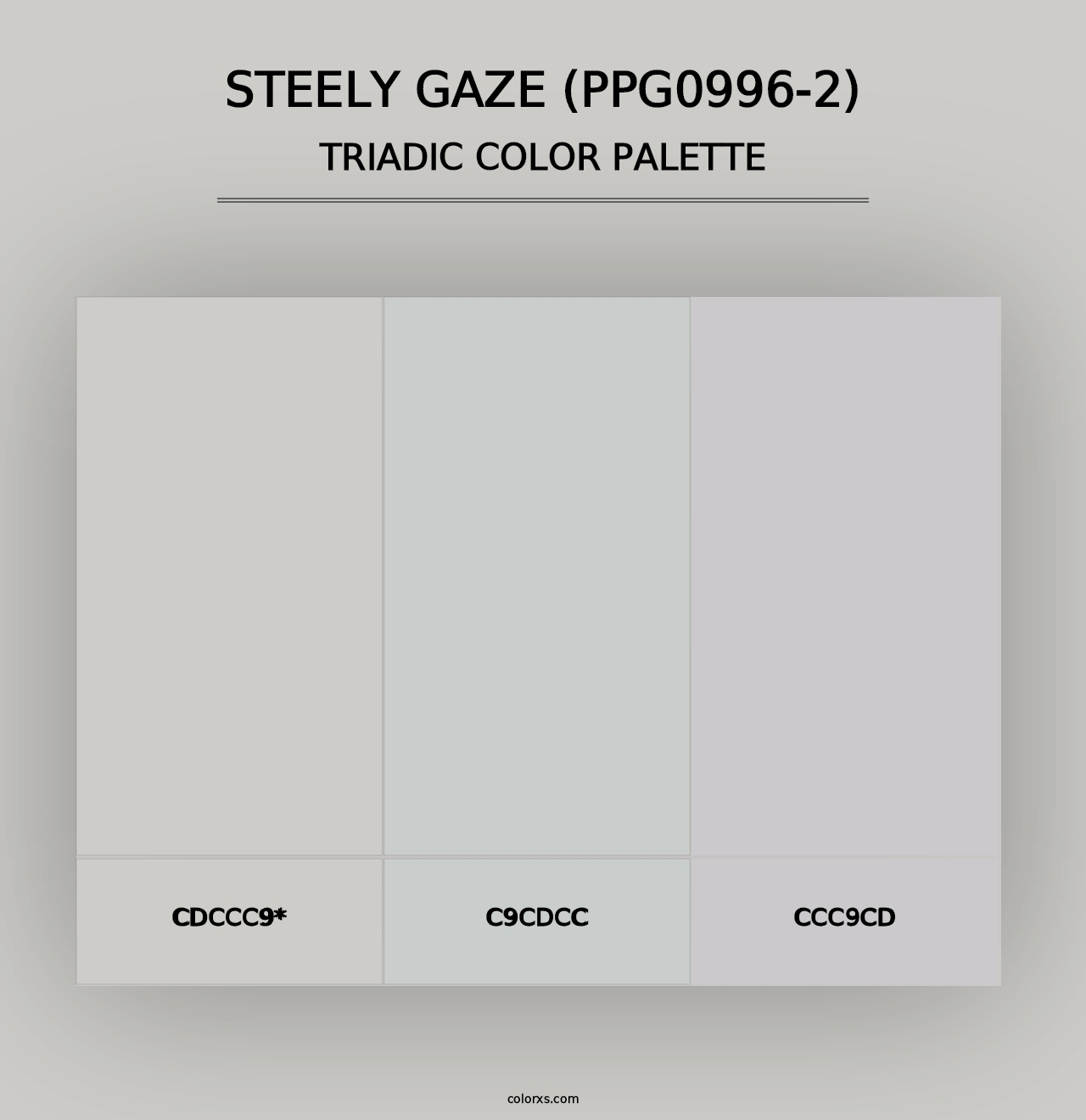 Steely Gaze (PPG0996-2) - Triadic Color Palette