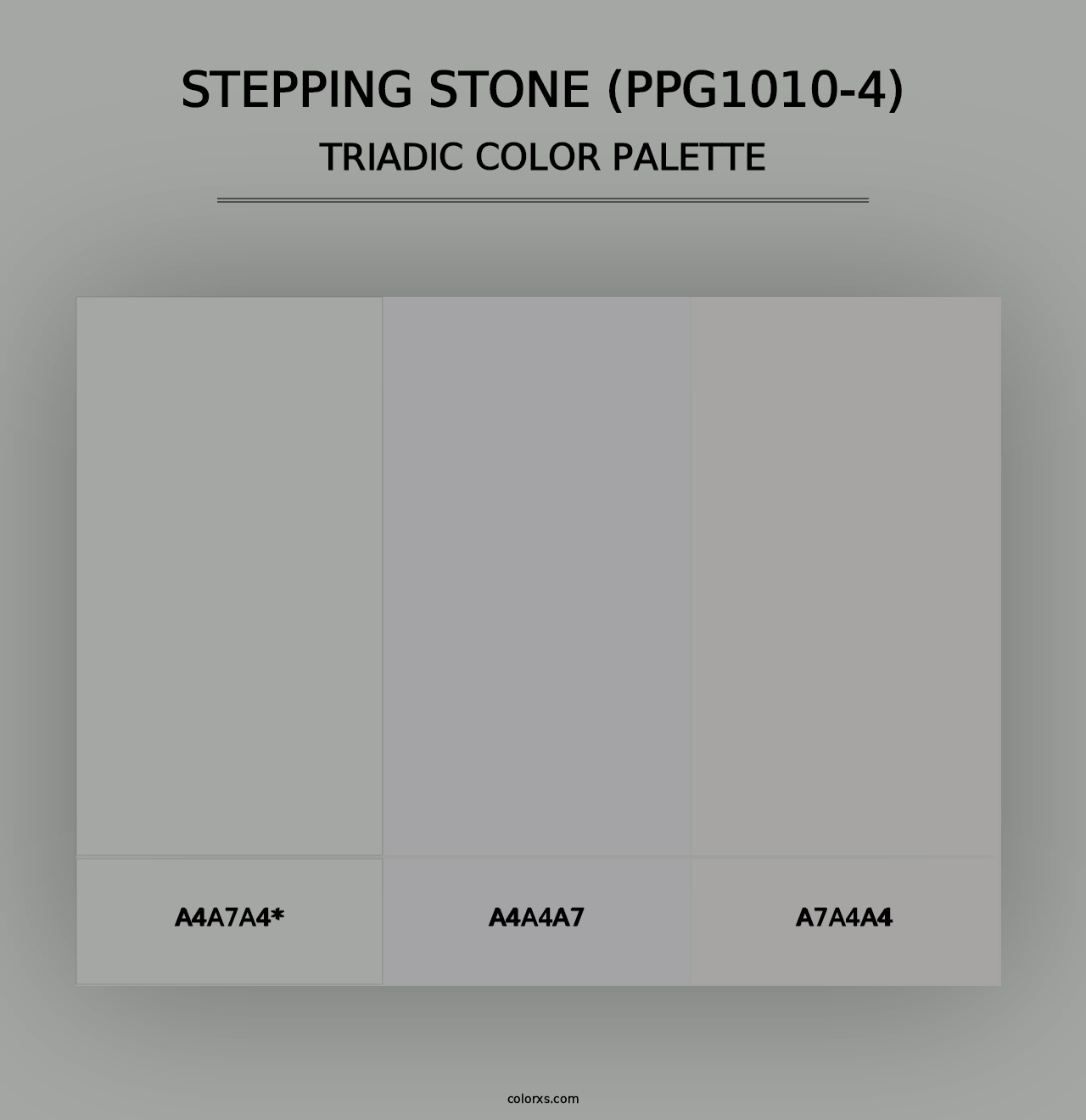 Stepping Stone (PPG1010-4) - Triadic Color Palette