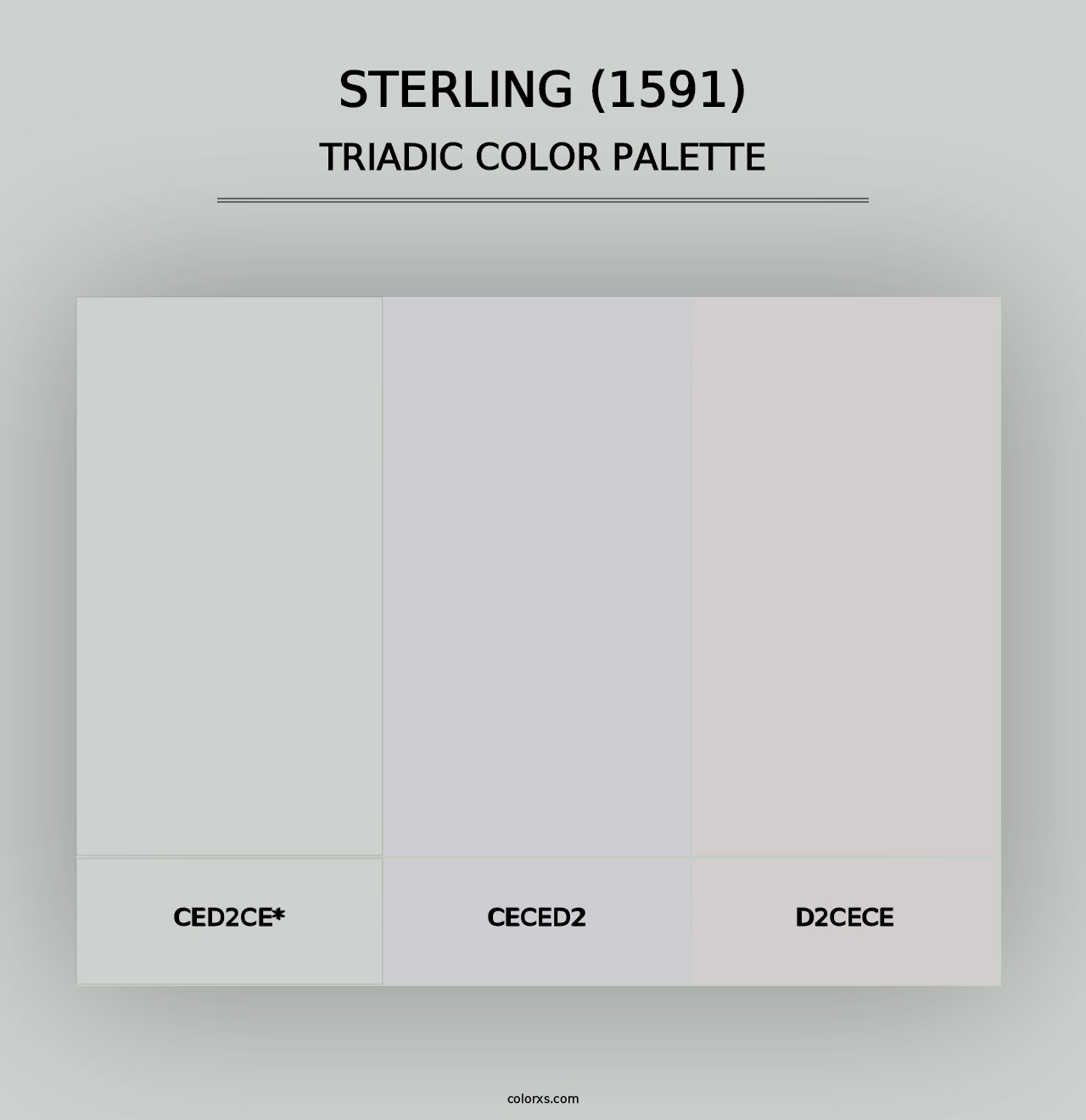 Sterling (1591) - Triadic Color Palette