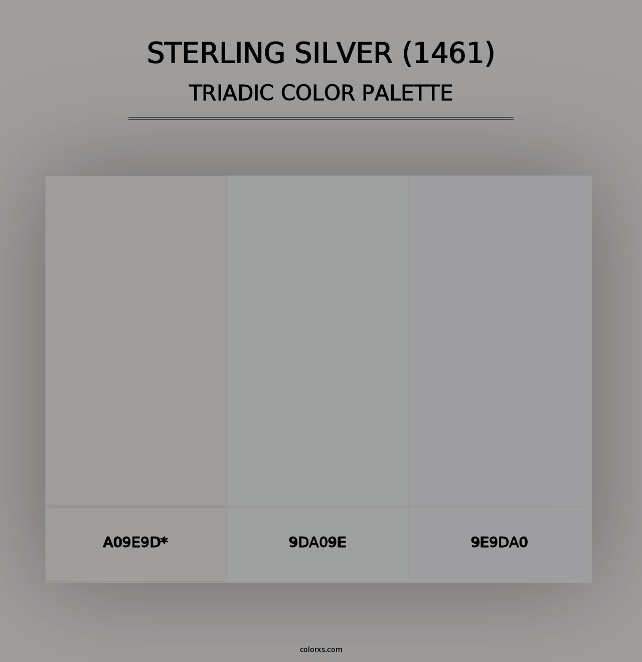 Sterling Silver (1461) - Triadic Color Palette