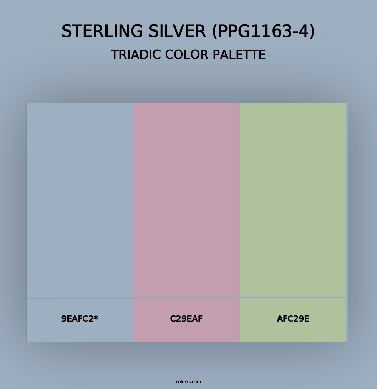 Sterling Silver (PPG1163-4) - Triadic Color Palette