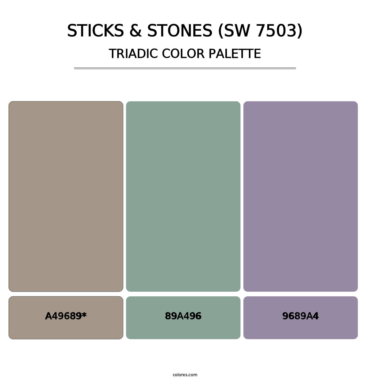 Sticks & Stones (SW 7503) - Triadic Color Palette