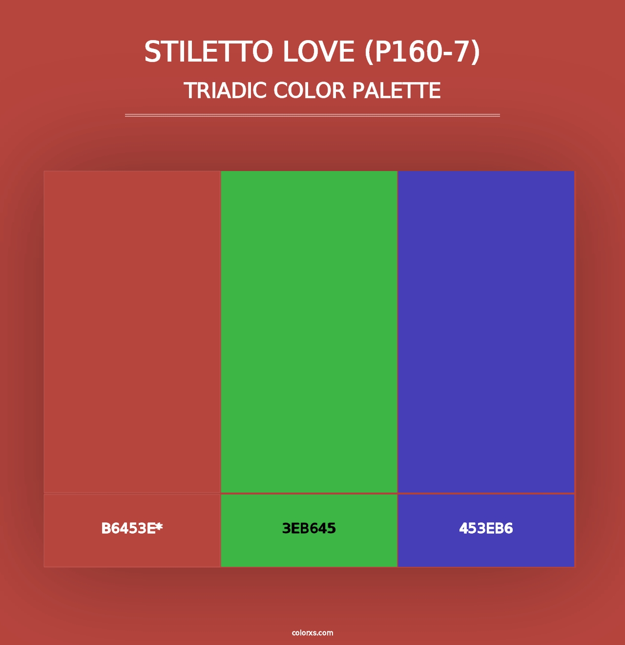 Stiletto Love (P160-7) - Triadic Color Palette