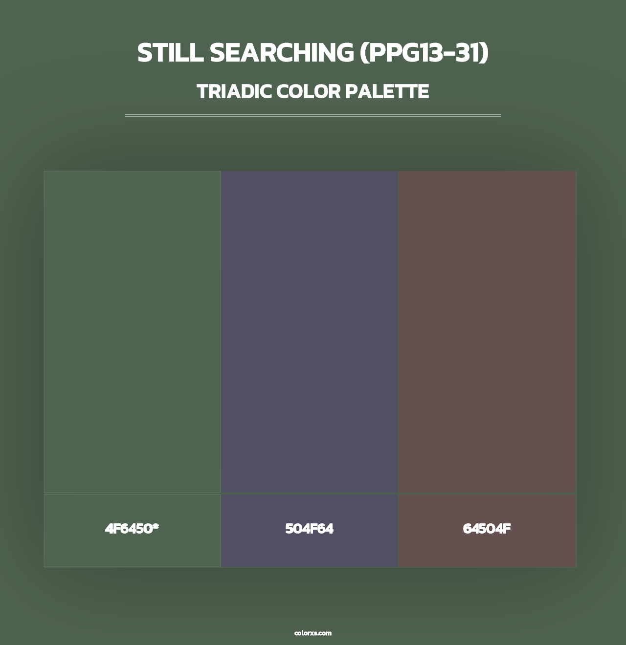 Still Searching (PPG13-31) - Triadic Color Palette