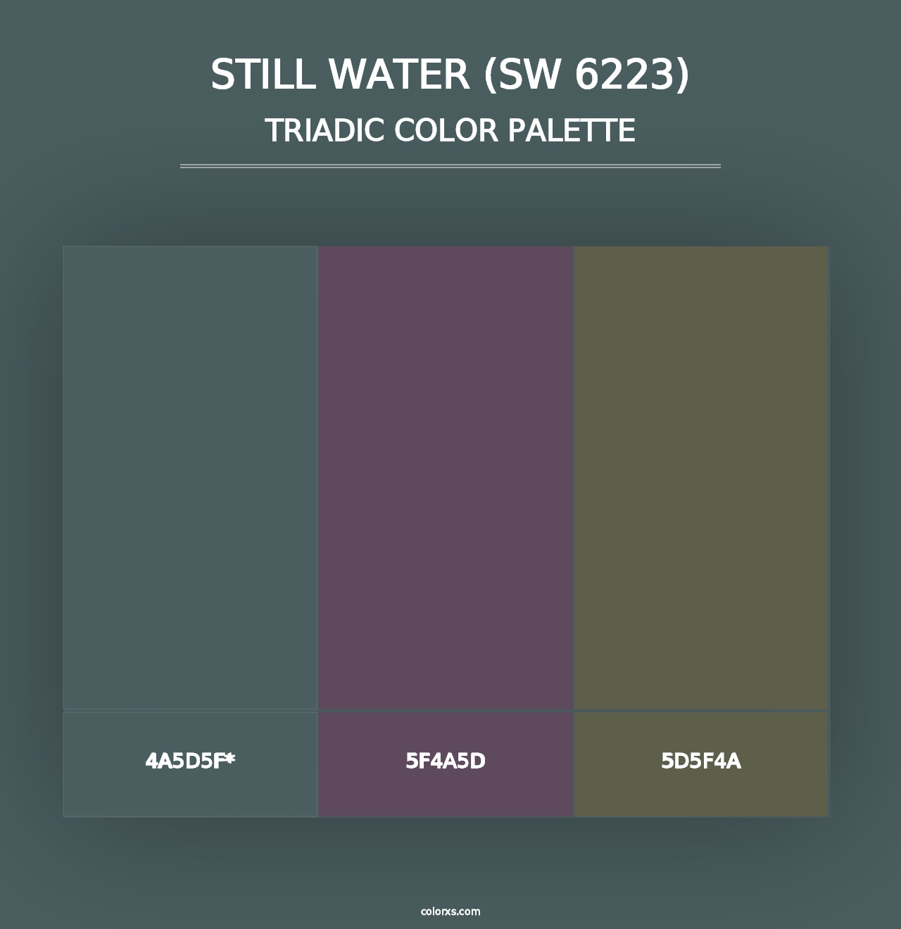 Still Water (SW 6223) - Triadic Color Palette