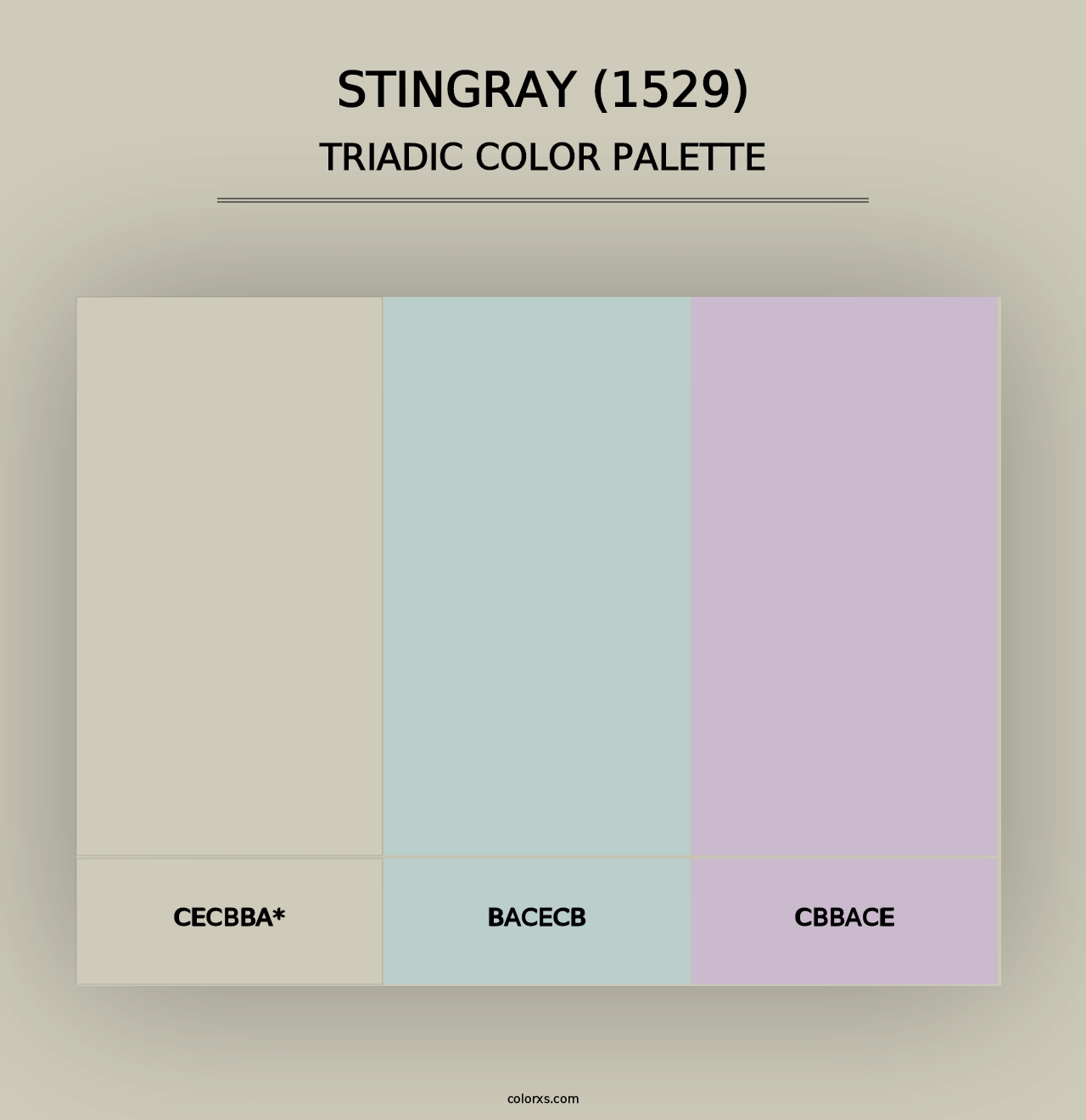 Stingray (1529) - Triadic Color Palette